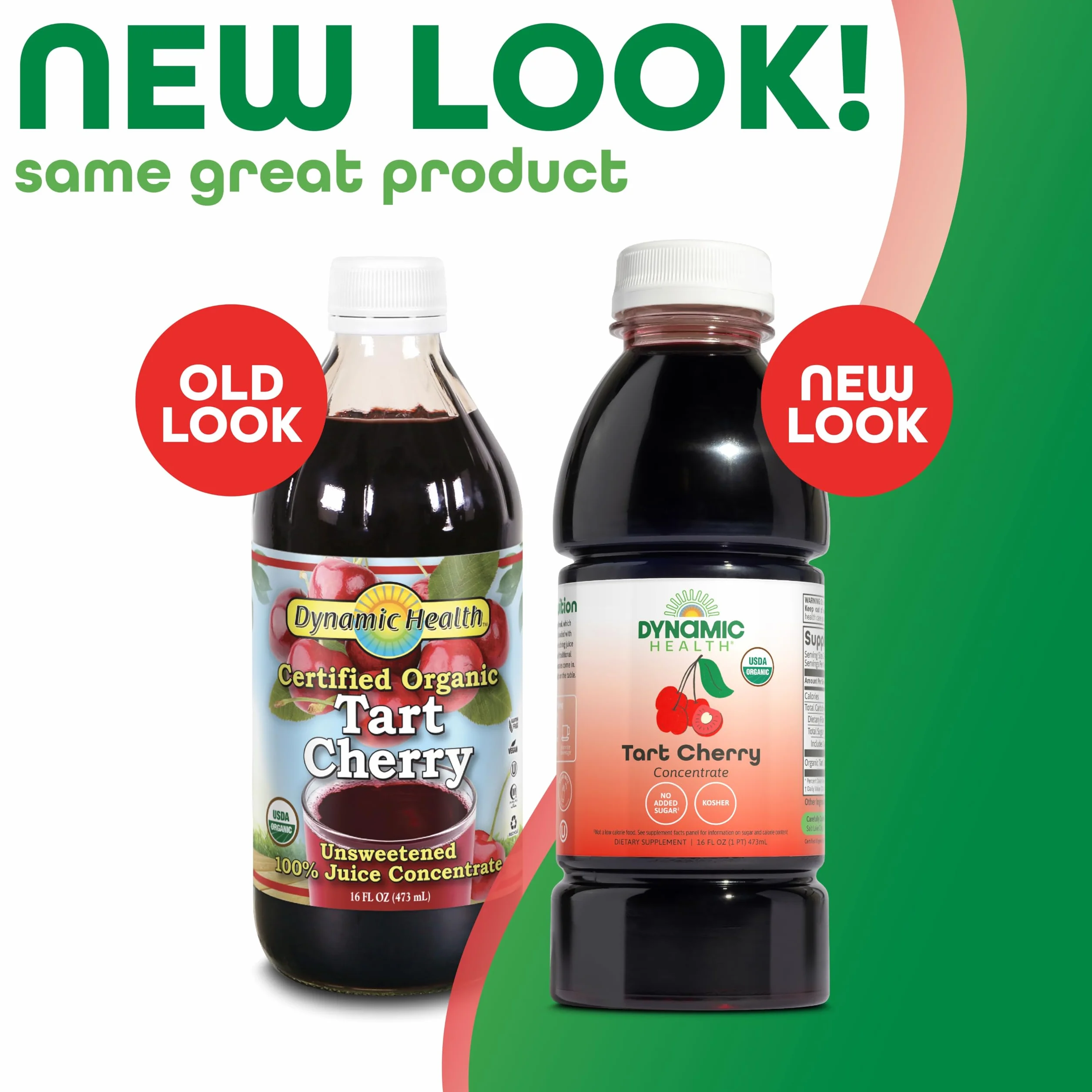 Dynamic Health Certified Organic Tart Cherry Juice Concentrate 16 oz