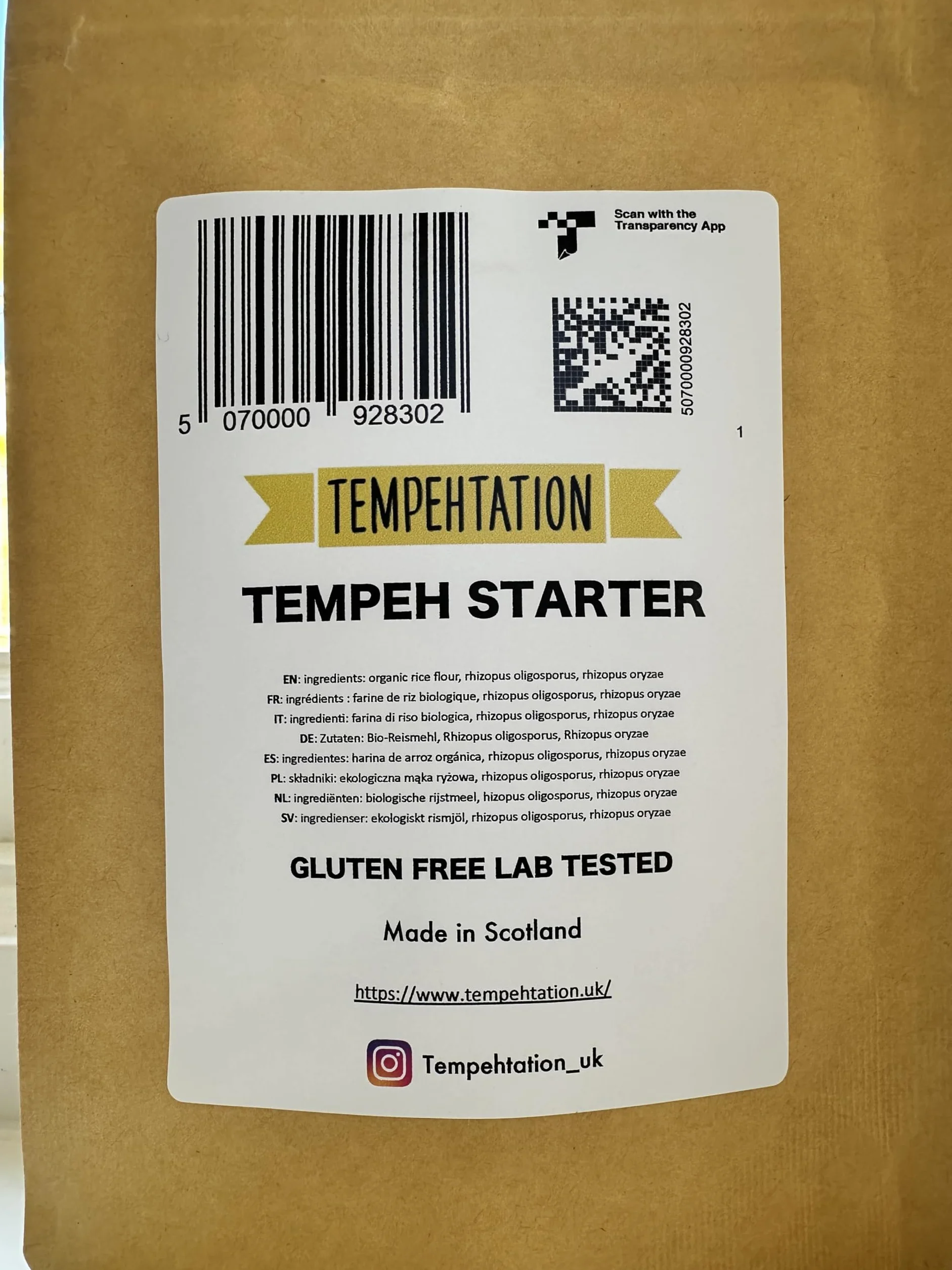 Tempeh Starter 40 Grams