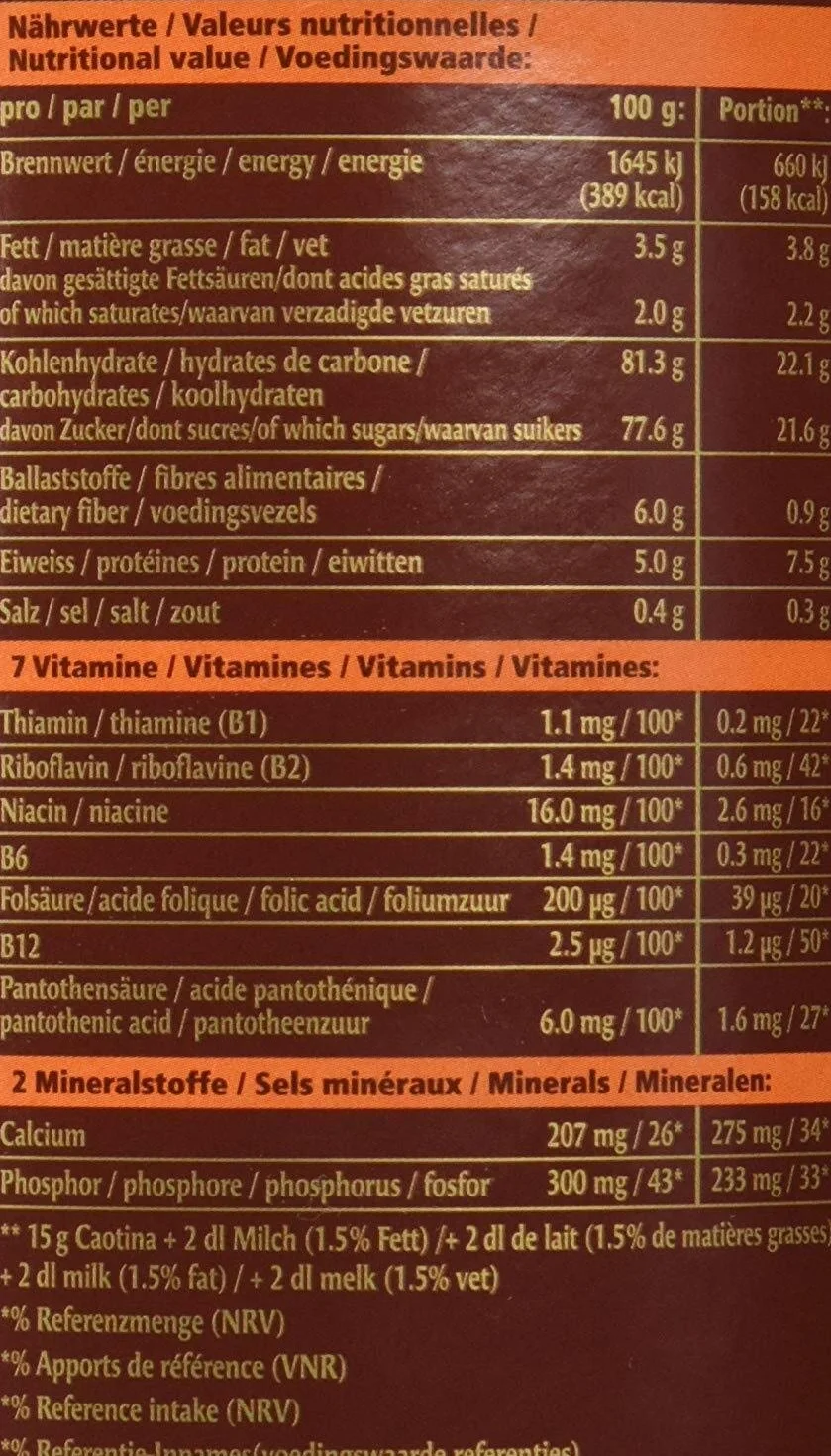 Caotina Czekolada do picia Proszek kakaowy 2-pack 2x500g