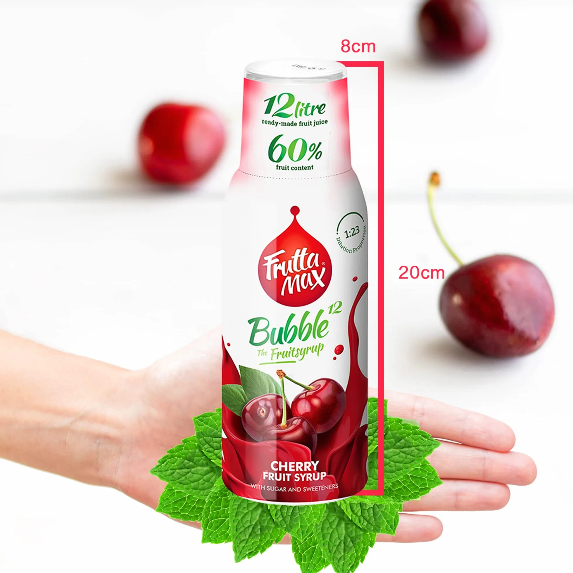 2 Pack - FruttaMax - Koncentrat Syropu Owocowego | Mniej cukru | z 60% zawartością owoców | Nadaje się do automatu sodowego (2 x 500 ml) (2 x Cytryna-Limonka)