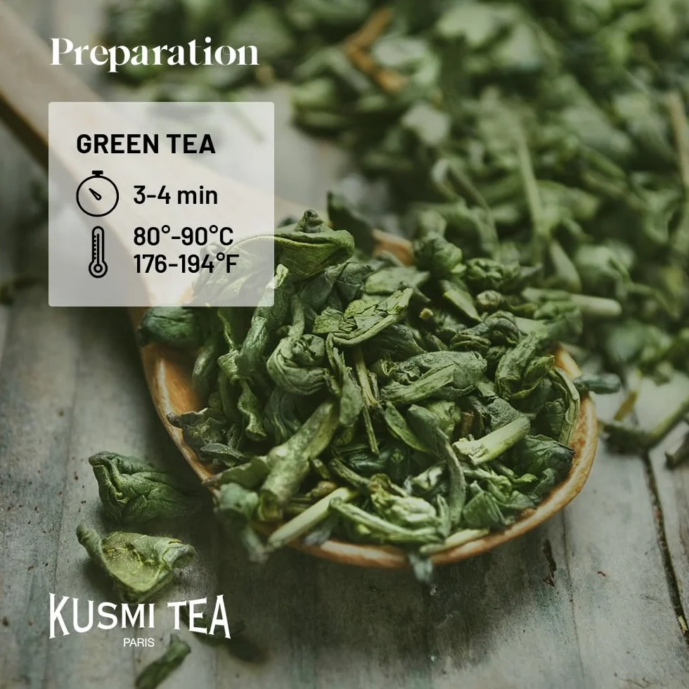 Kusmi Tea Label Impérial Bio Organic Green Tea Orange Cinnamon Spices Metal Can 100g