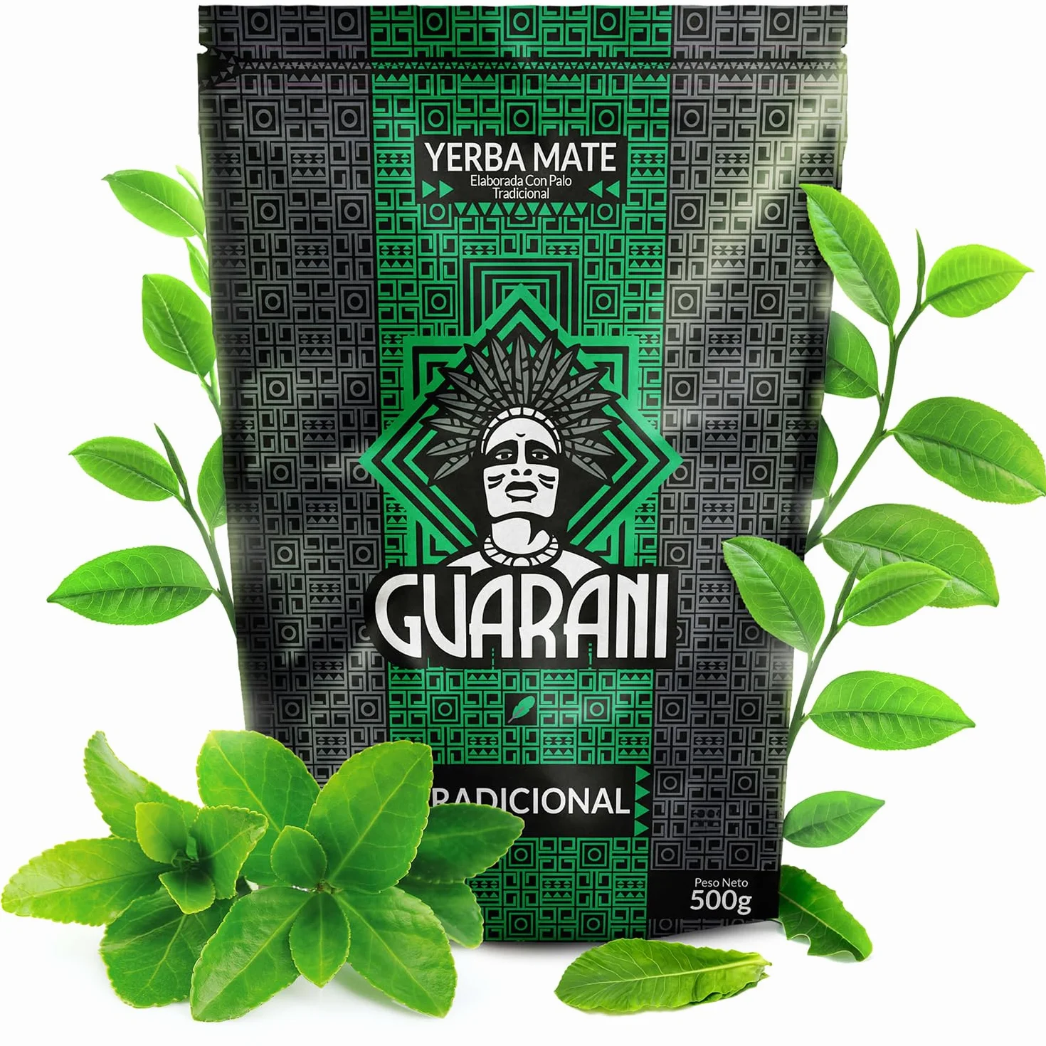 Guarani Elaborada 0,5 kg | Klasyczna yerba mate z Paragwaju 500 g | Szlachetnie goryczkowy aromat | Bardzo duża dawka kofeiny | Orzeźwiająca herbata yerba mate z Paragwaju