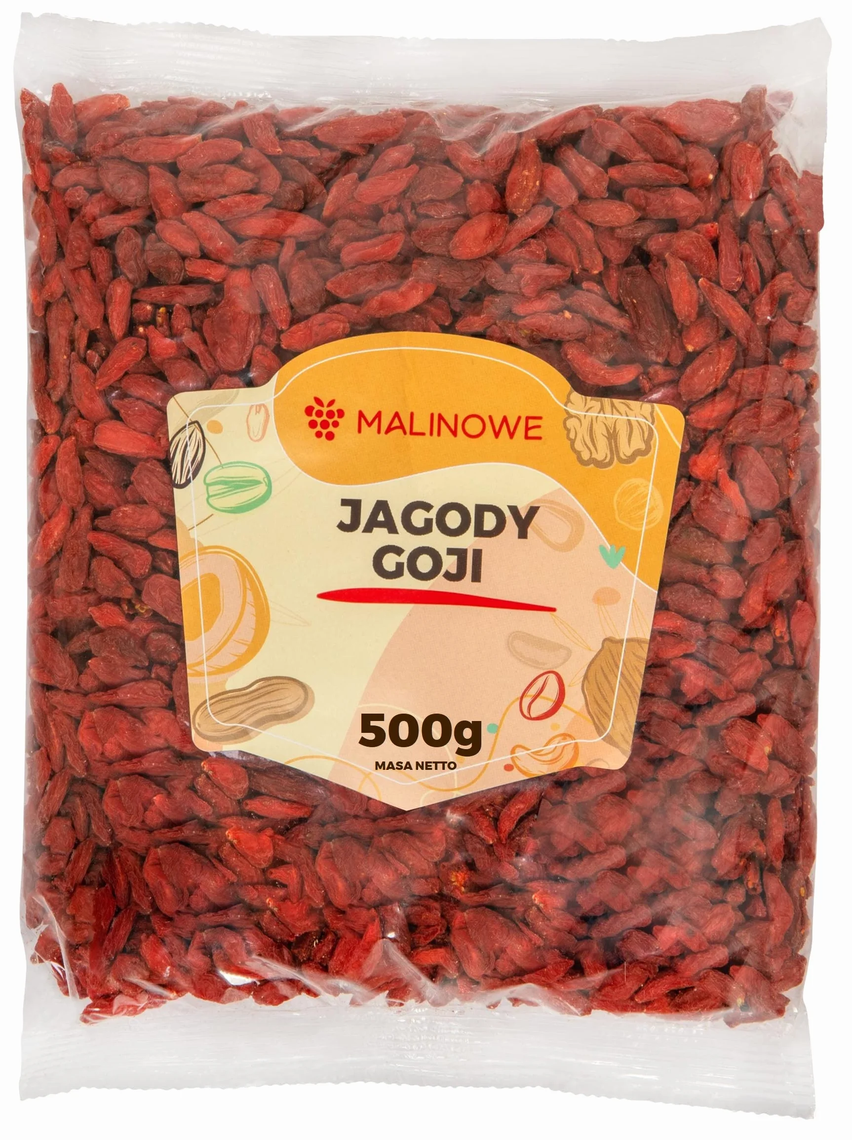 Malinowe JAGODY GOJI SUSZONE 500g Goja Naturalna Jakość Premium