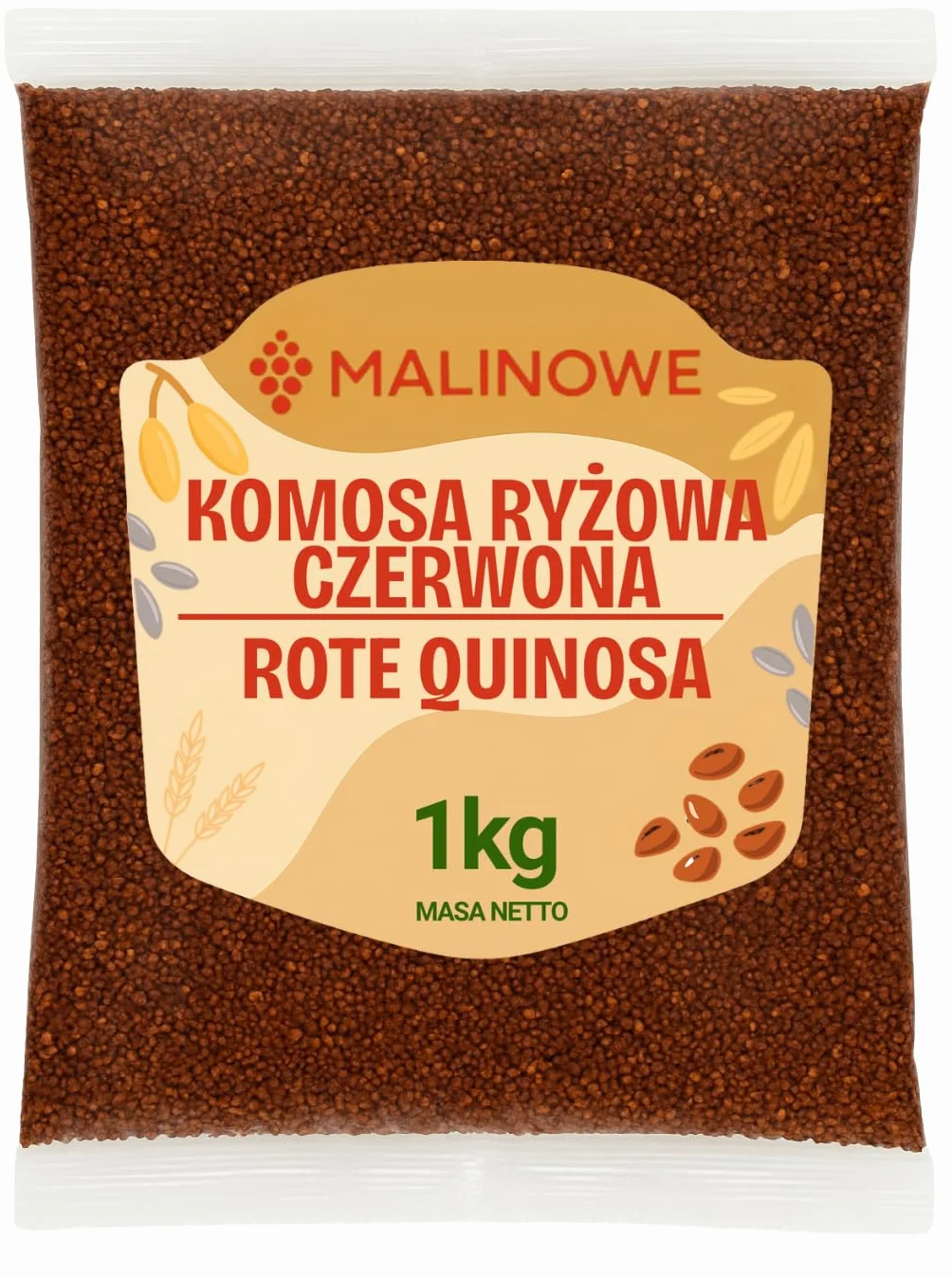Malinowe KOMOSA RYŻOWA CZERWONA 1kg Quinoa Naturalna Jakość Premium
