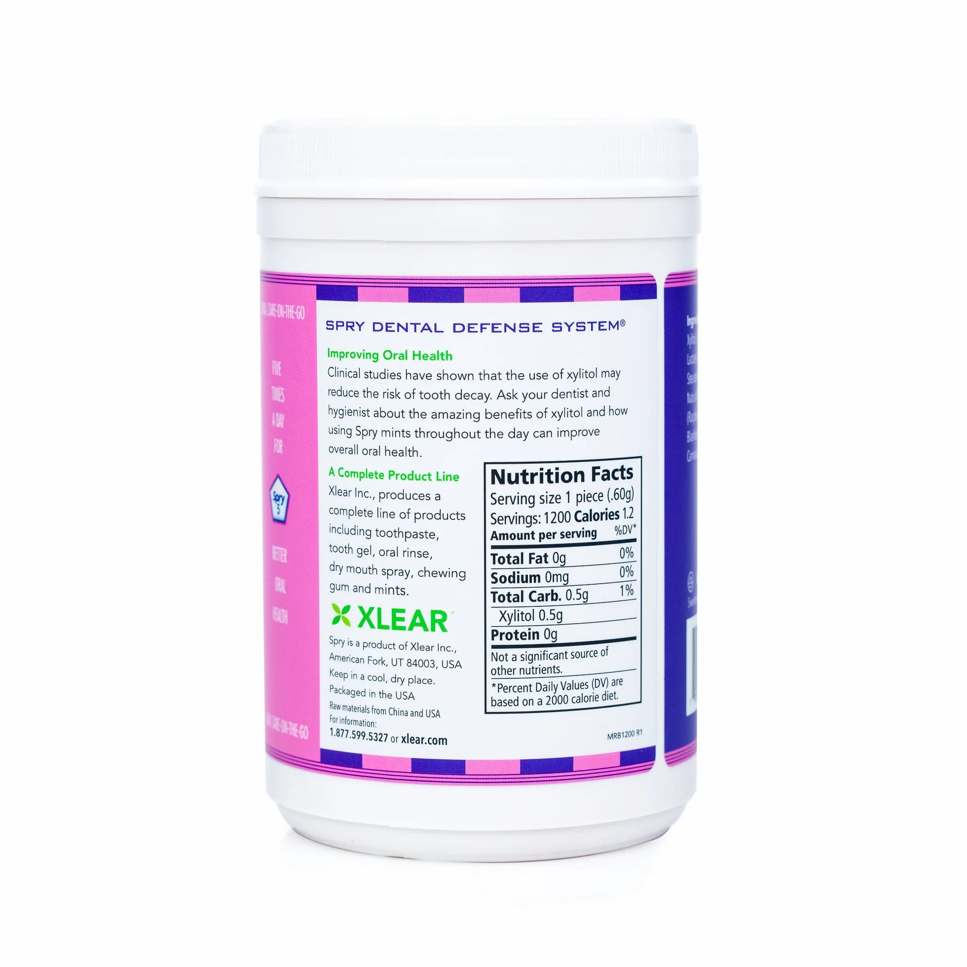Spry Xylitol Berry Blast Miętówki Bez Cukru 1200 Count