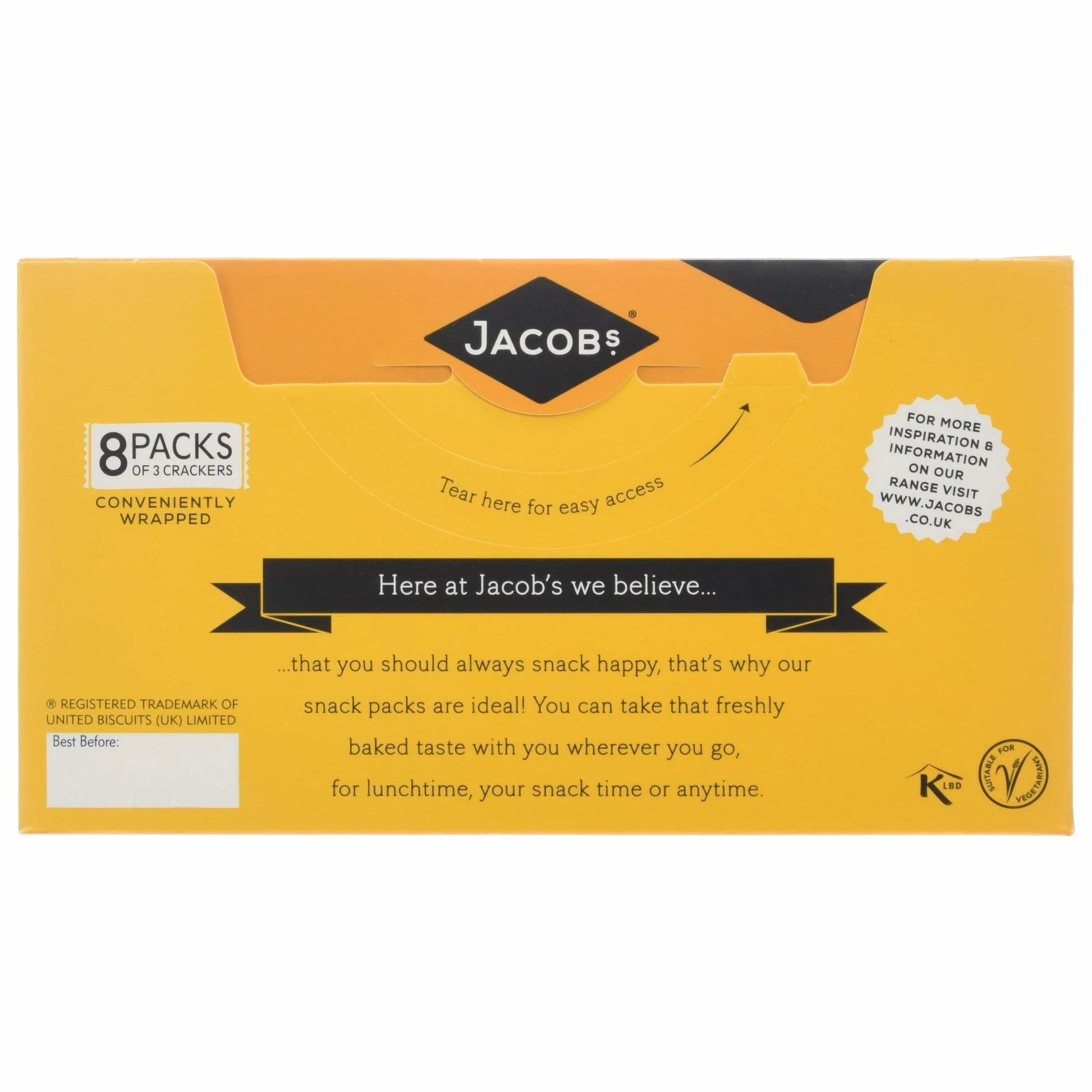 Jacobs Cream Crackers Snack Pack 190g
