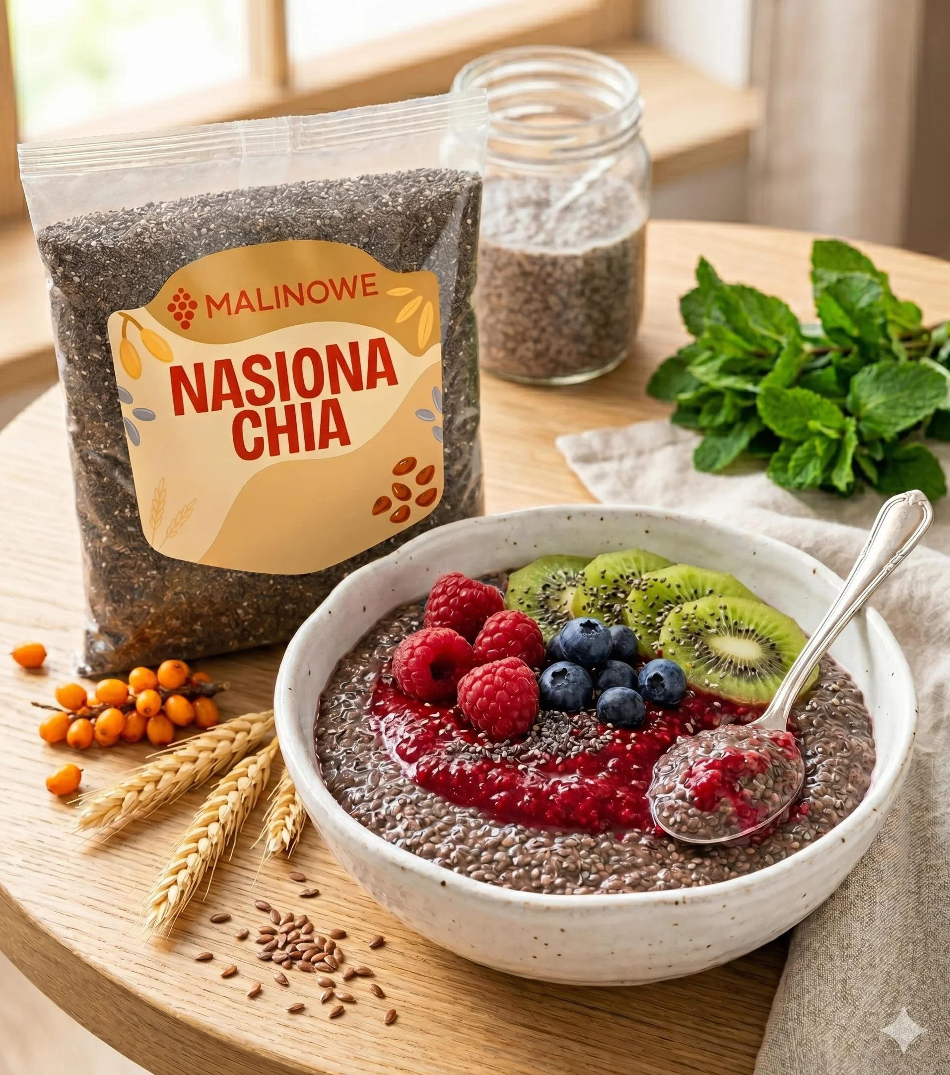 Malinowe NASIONA CHIA 2x1kg Szałwia Hiszpańska Wysoka Jakość