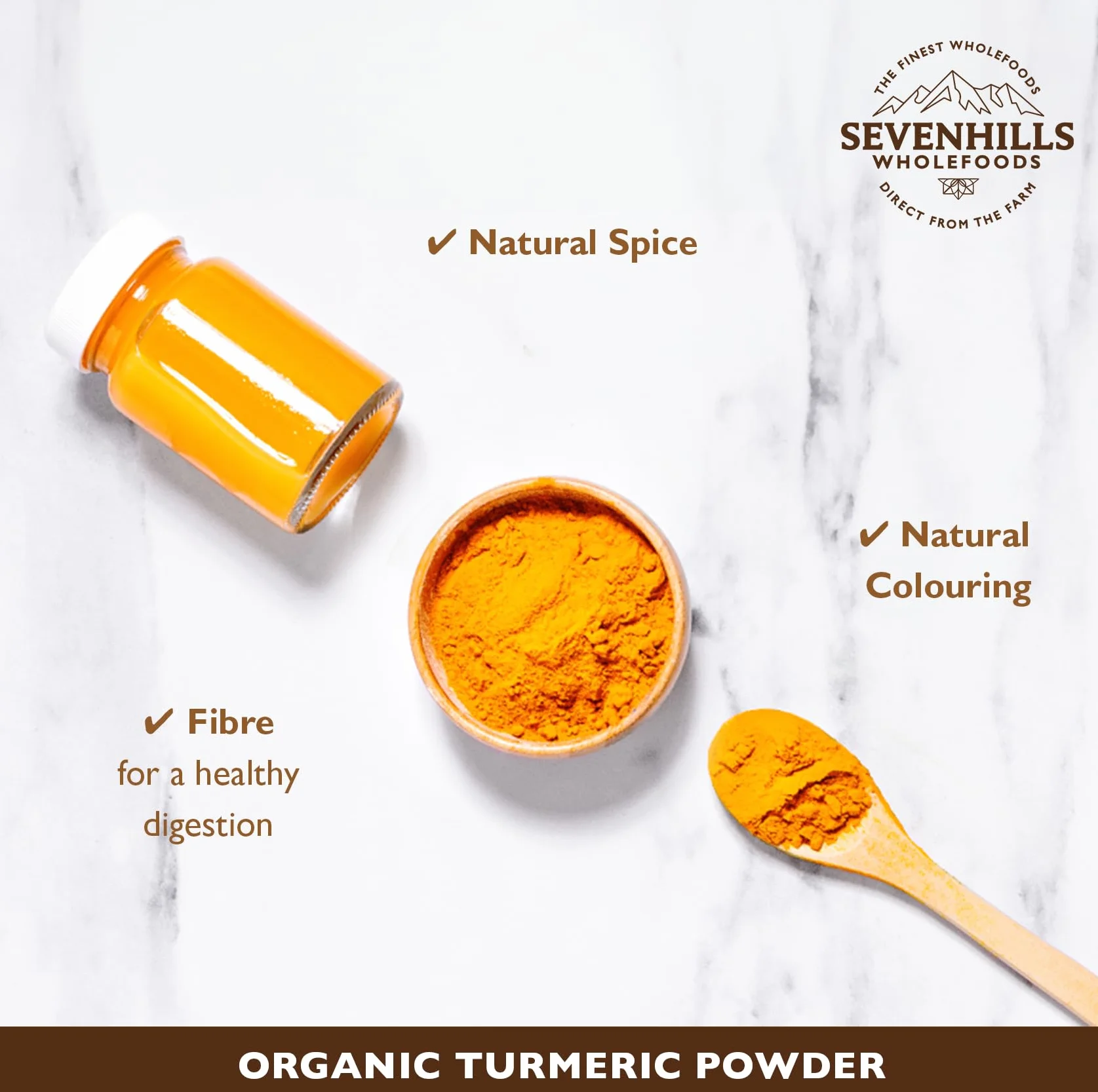 Sevenhills Wholefoods Organiczna Kurkuma W Proszku 500g
