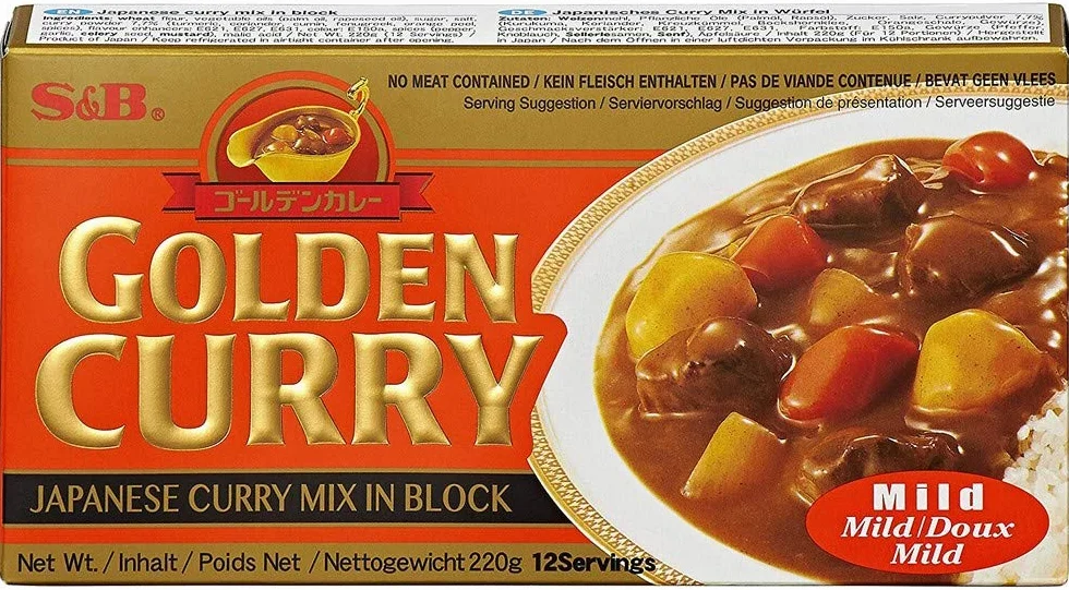 S&B Golden Curry łagodny – japońska mieszanka przypraw do przygotowywania potraw curry – 1 x 220 g