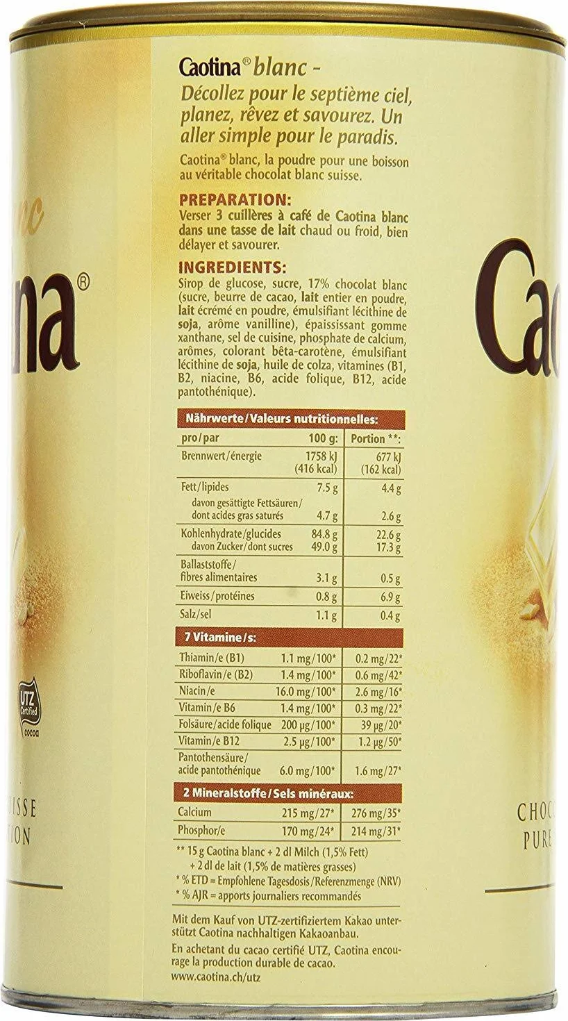 Caotina Czekolada do picia Proszek kakaowy 2-pack 2x500g