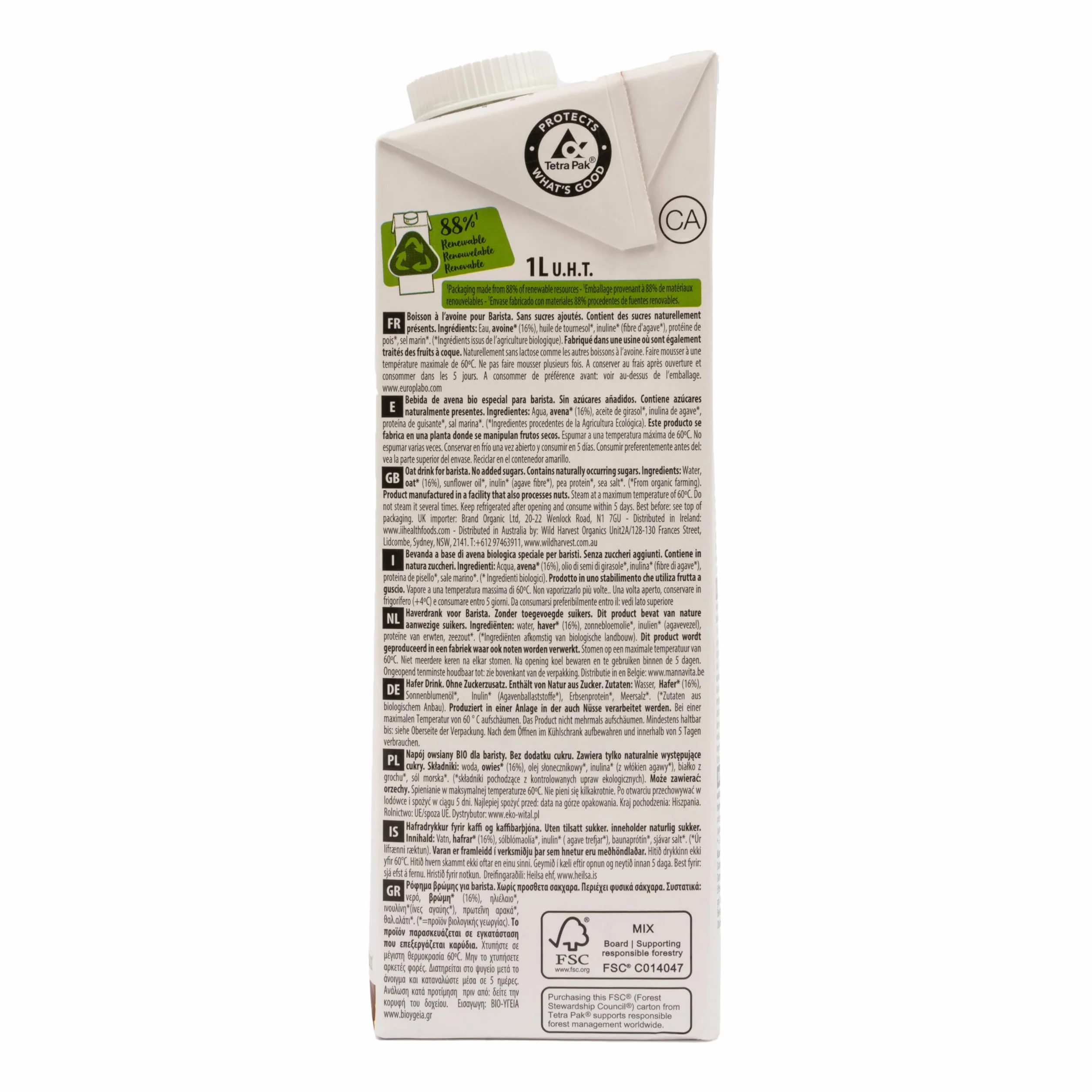 ECOMIL Napój owsiany dla baristów (1l) - BIO