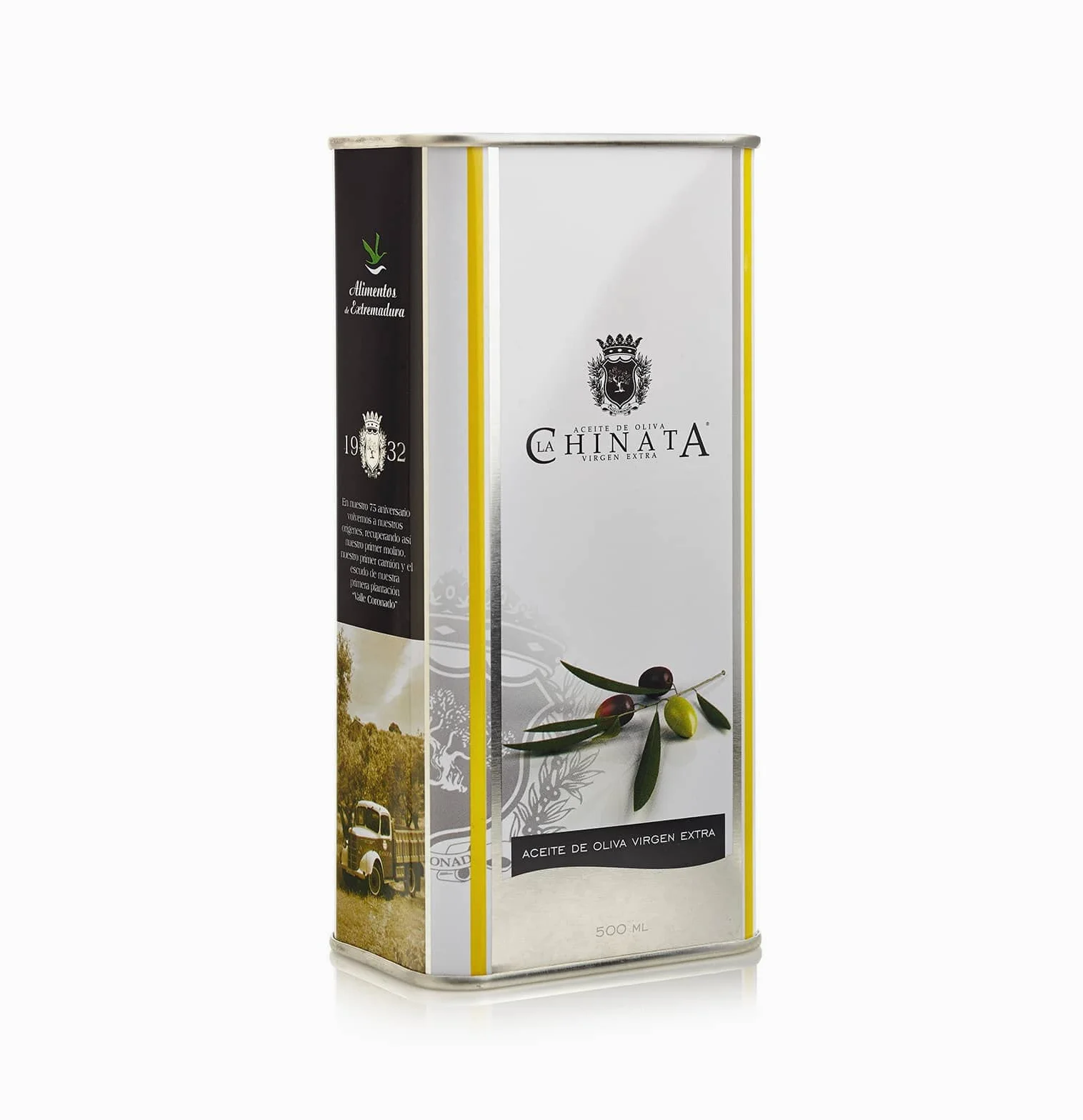 La Chinata Extra Virgin Olive Oil Large Can, Natives Olivenöl w atrakcyjnej puszce, 2nd Pack (2 x 500 ml)