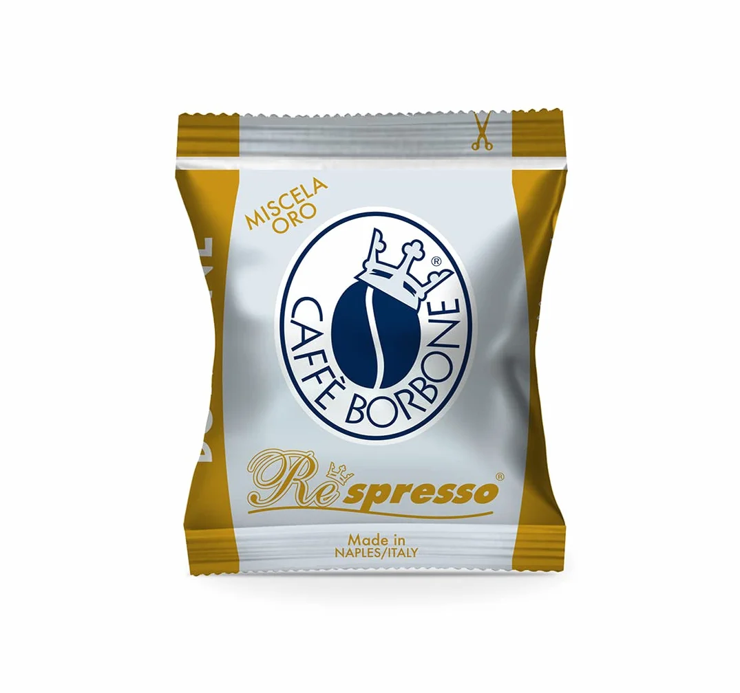 Caffè Borbone Respresso Mieszanka Złota 100 Kapsułki do Kawy Kompatybilne z Nespresso