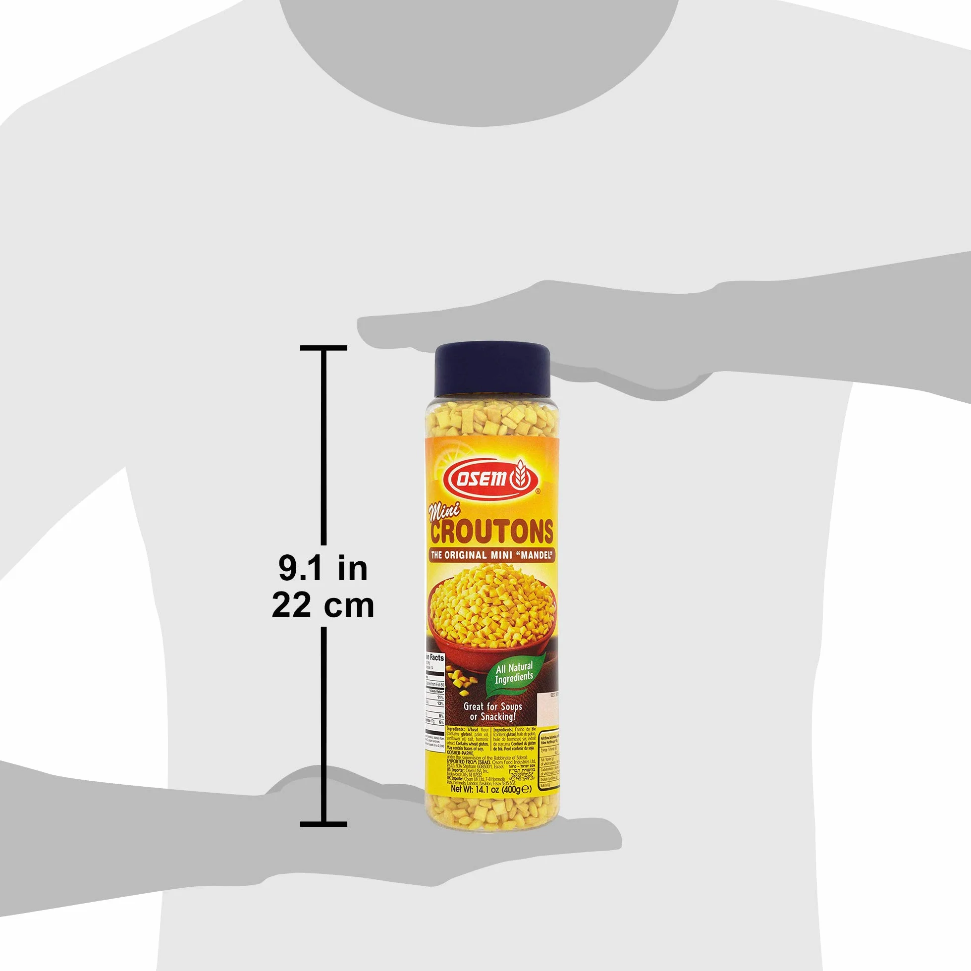 Osem Mini Croutons 400 g (6 sztuk) - Koszerne jedzenie do zupy i sałatki