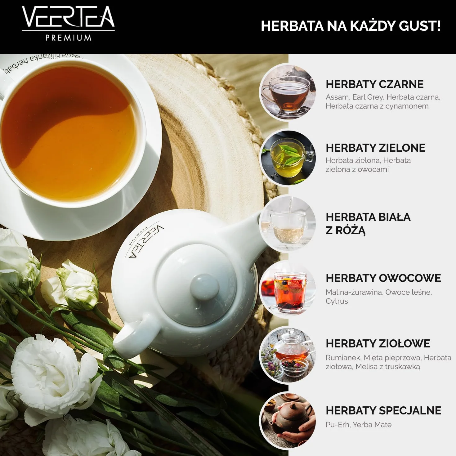 Veertea - Zestaw herbat - Yerba Mate - 100 Torebek, Pojedynczo Zapakowanych w Kopertki - Starannie Wyselekcjonowane - Duże Opakowanie, Zestaw Prezentowy dla Miłośników Herbaty