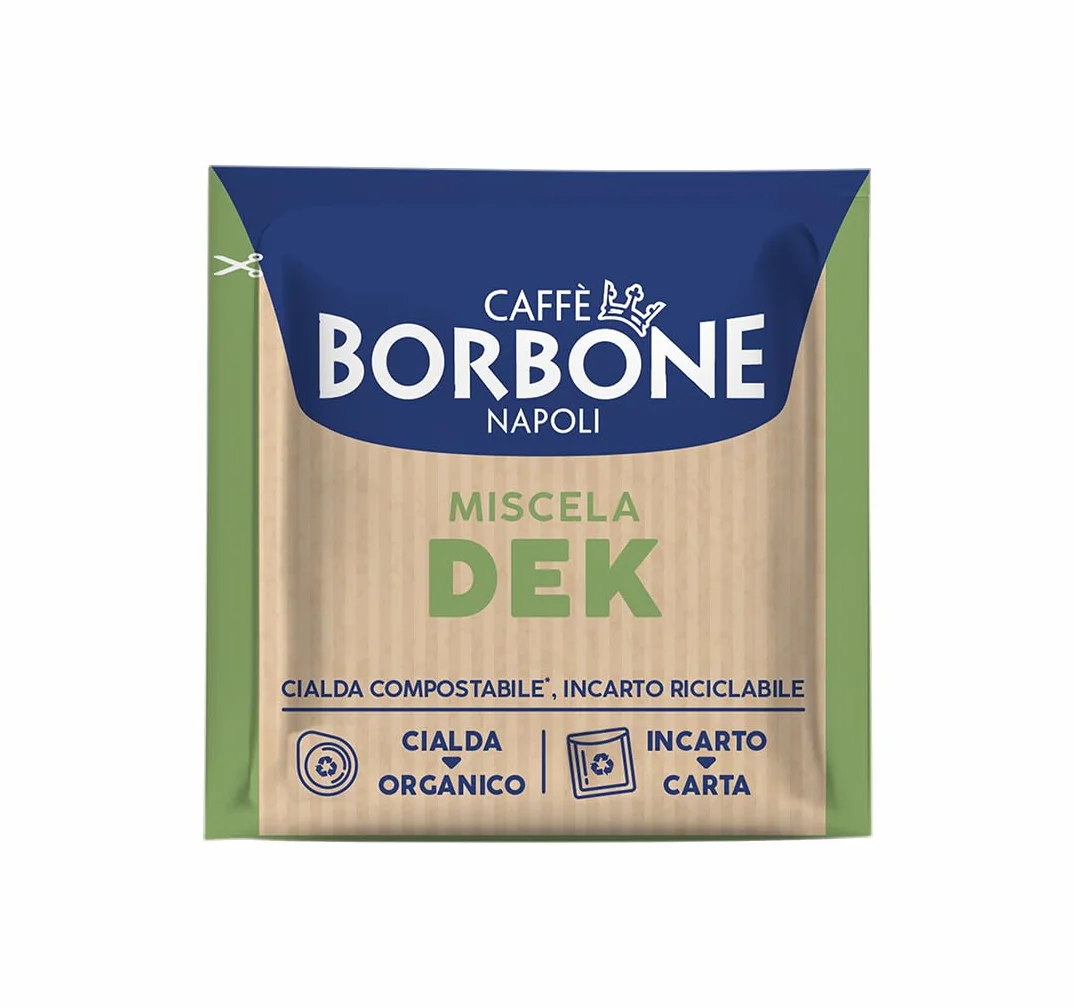 Caffè Borbone Kompostowalna Kapsułka do Kawy Bezkofeinowej Dek 150 Saszetek ESE 44 mm