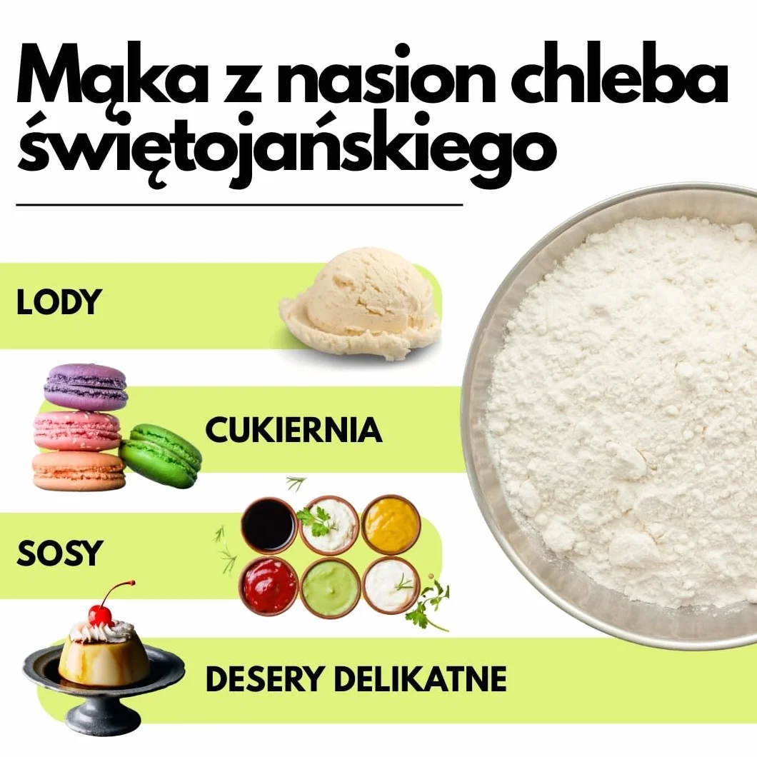 Saporepuro Mączka z nasion chleba świętojańskiego 125 g – BEZGLUTENOWA – 100% czysty naturalny zagęstnik i środek żelujący – Idealna do lodów, sorbetów, deserów i sosów