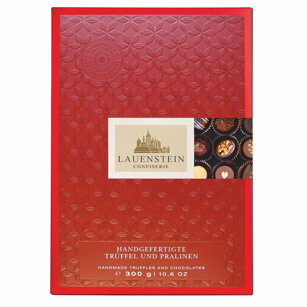 Lauensteiner specjały z trufli i pralinek 300 g 23 pralinki 12 rodzajów z alkoholem prezent
