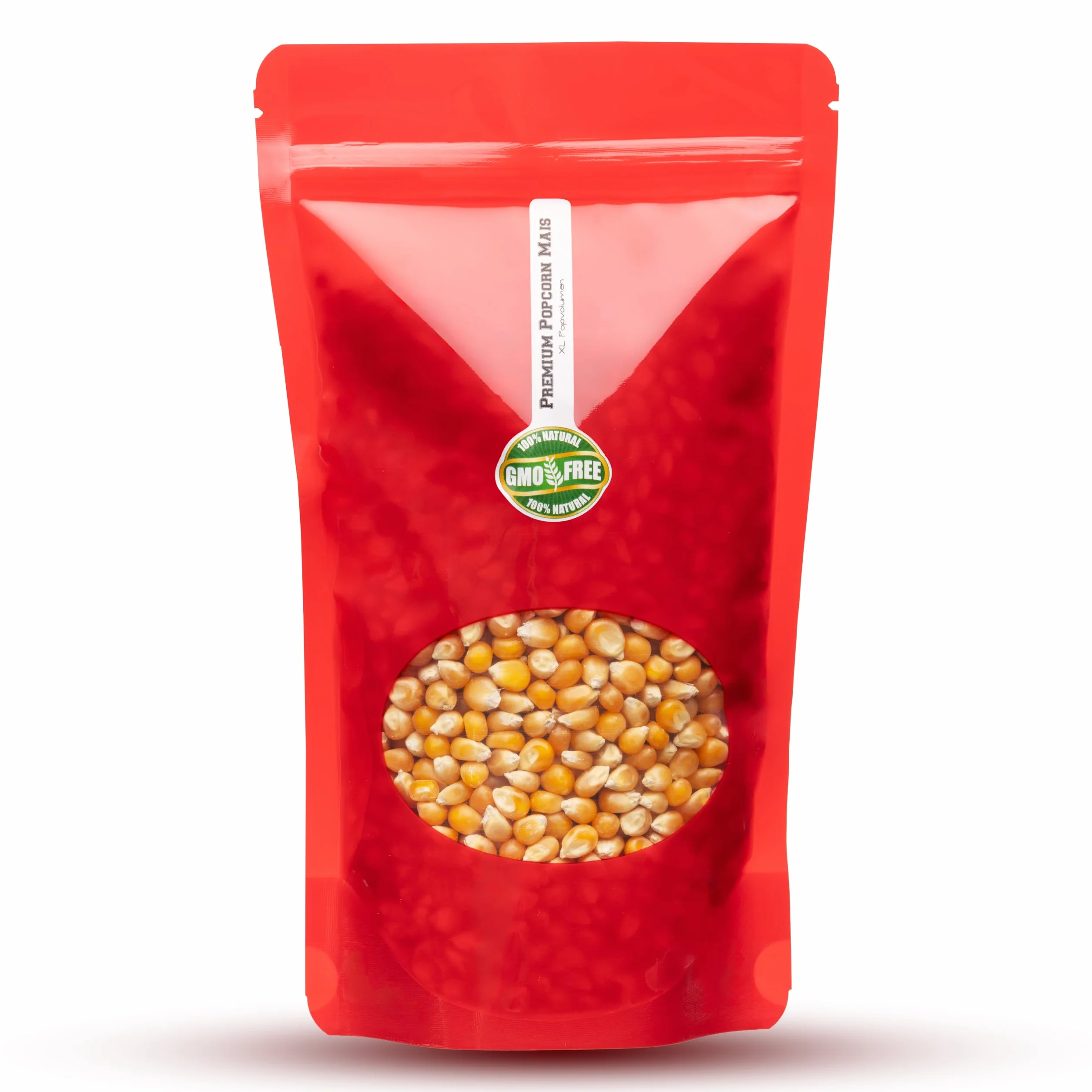 Premium Mushroom Popcorn Kinopopcorn worek 500 g XL Popcorn premium 1:46 objętość popcornu w zamykanej torebce bez GMO