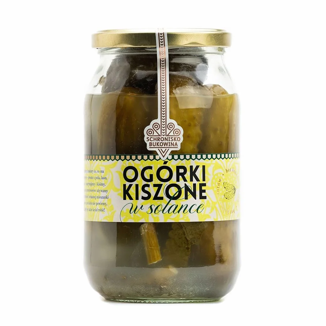 Ogórki kiszone w solance Schronisko Bukowina żywe