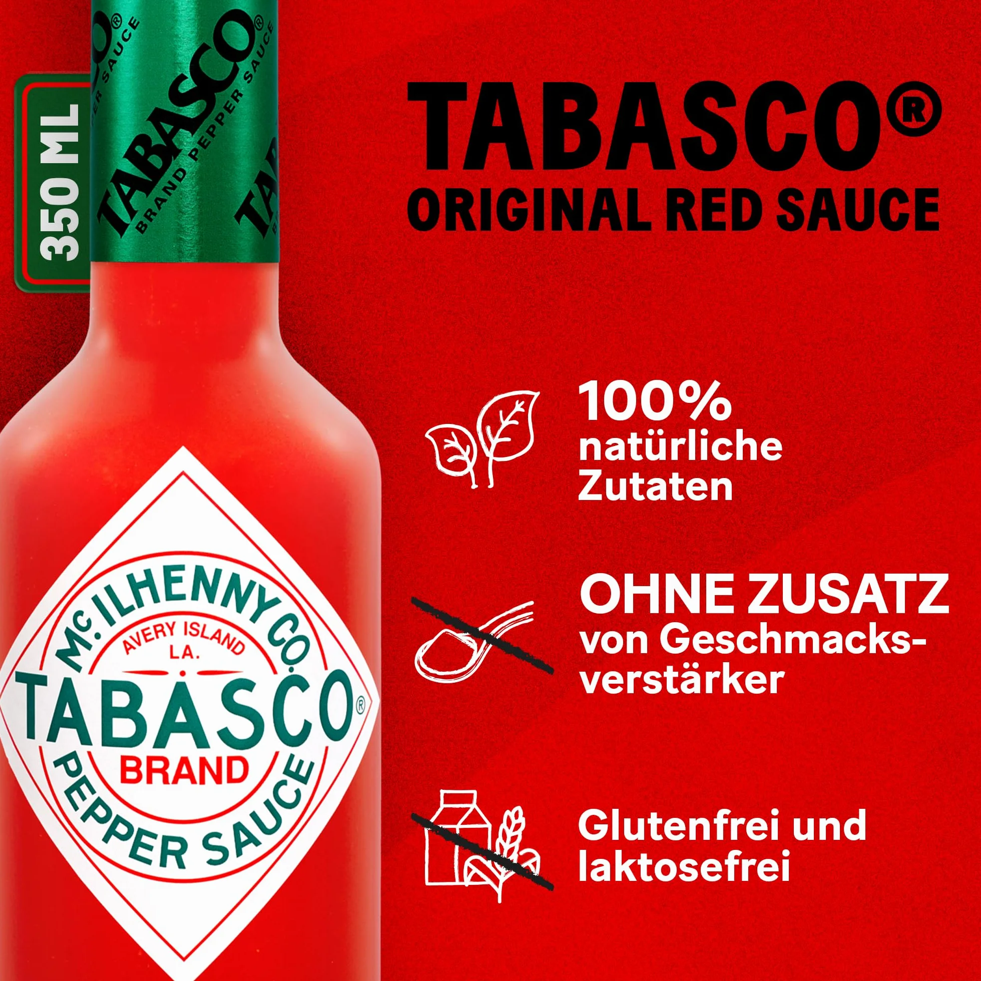 Tabasco Pepper Sauce, 1er Pack (1 x 350 ml