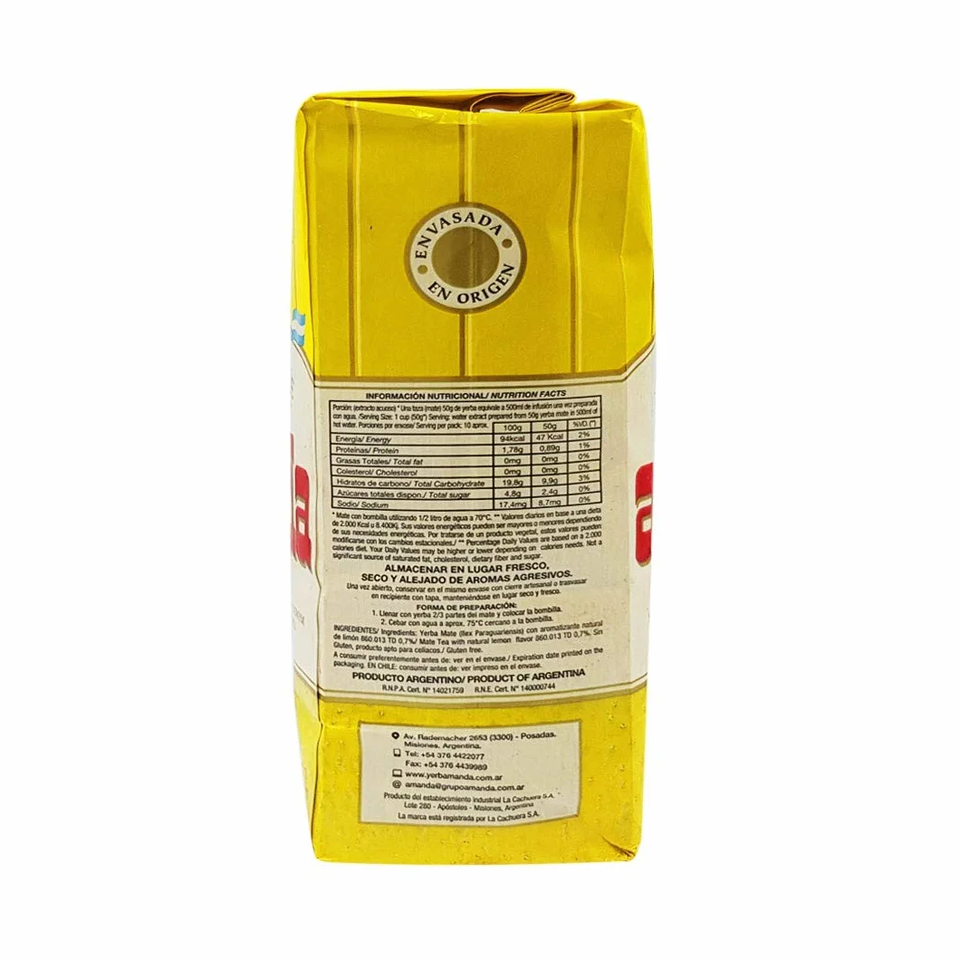 Amanda herbata yerba mate z cytryną, z Argentyny, 500 g