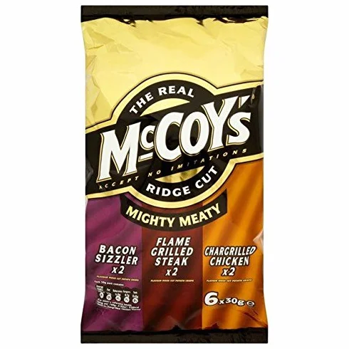 McCoy's Ridge Cut Meaty Chips 30 g x 6 w opakowaniu