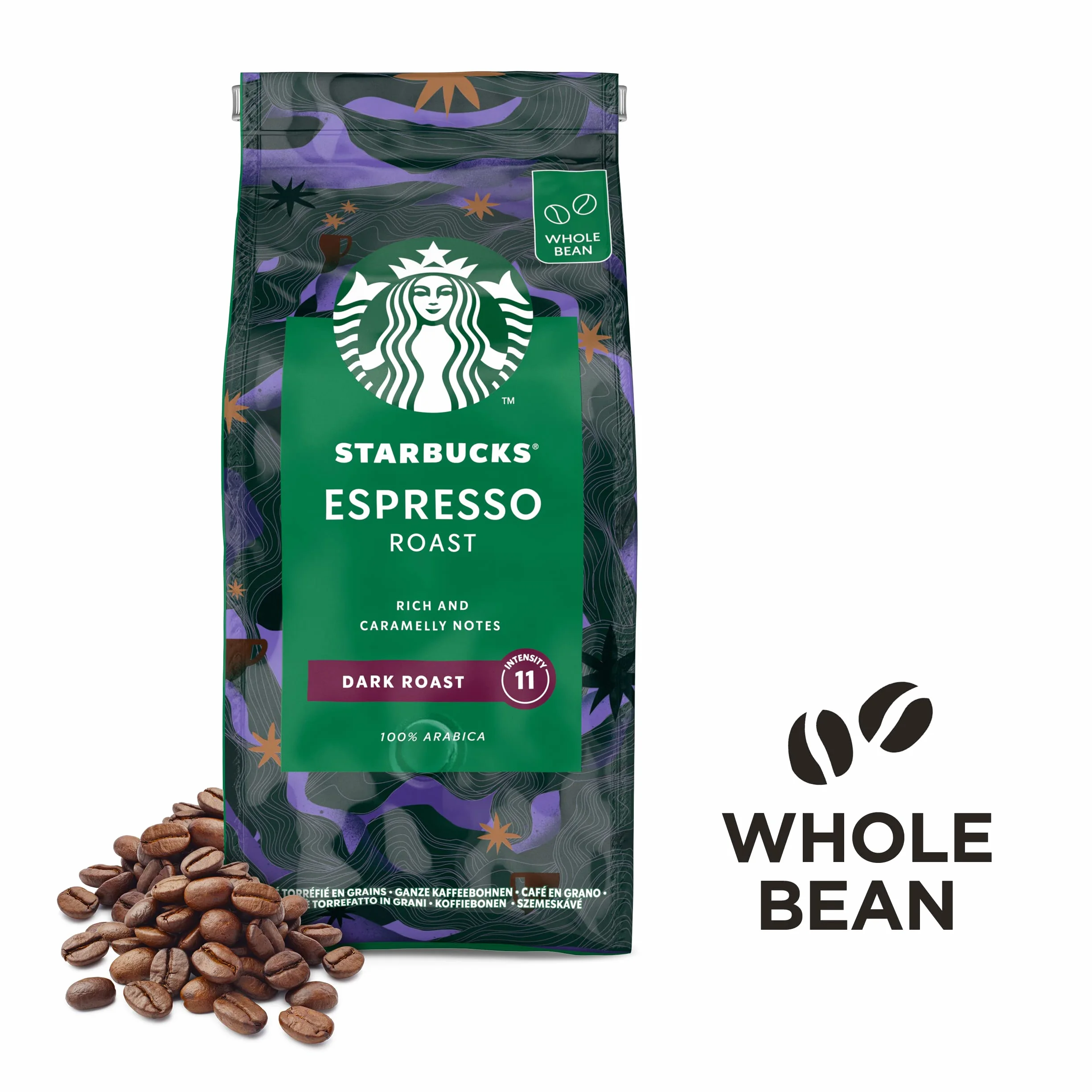 STARBUCKS Espresso Roast Kawa Ziarnista 200g Zestaw 6 sztuk