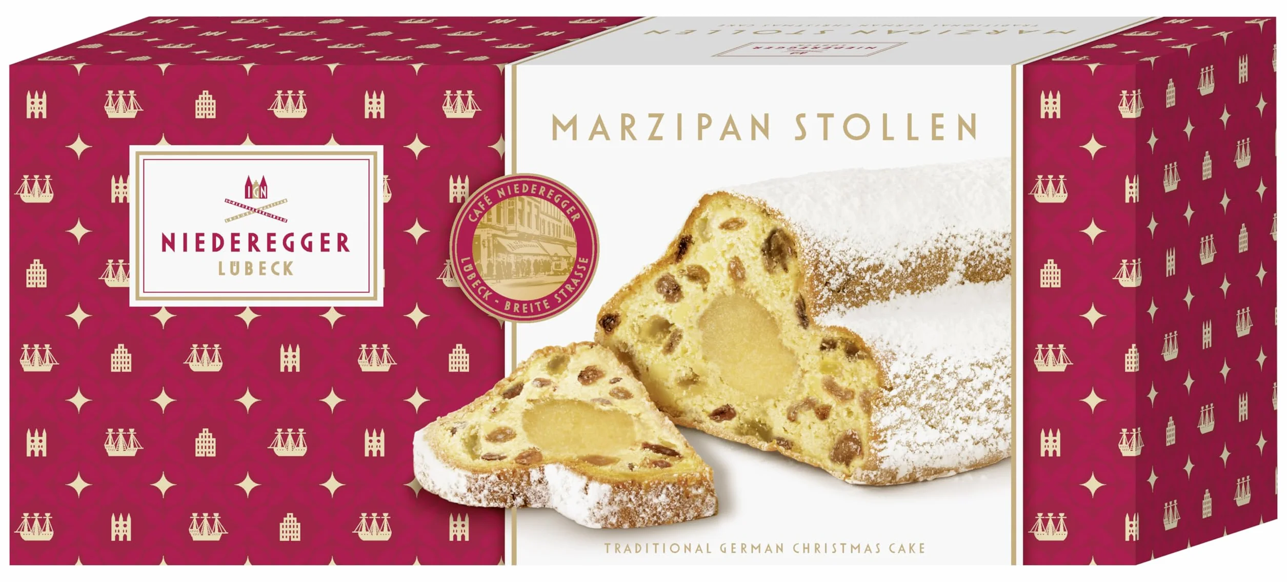 Niederegger Stollen Ciasto Tradycyjne Marcepanowe Świąteczne Ciasto Stollen 750 g