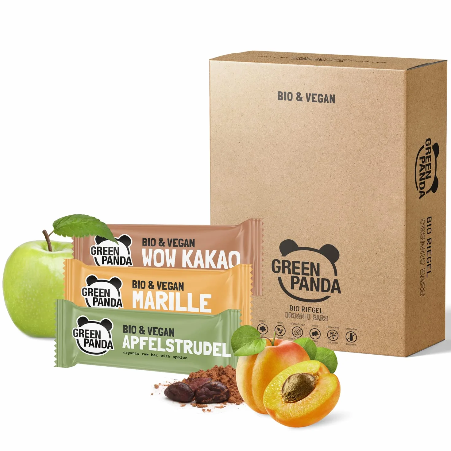 Green Panda Wegańskie batoniki Paleo Snack 12 x 30 g Power pudełko
