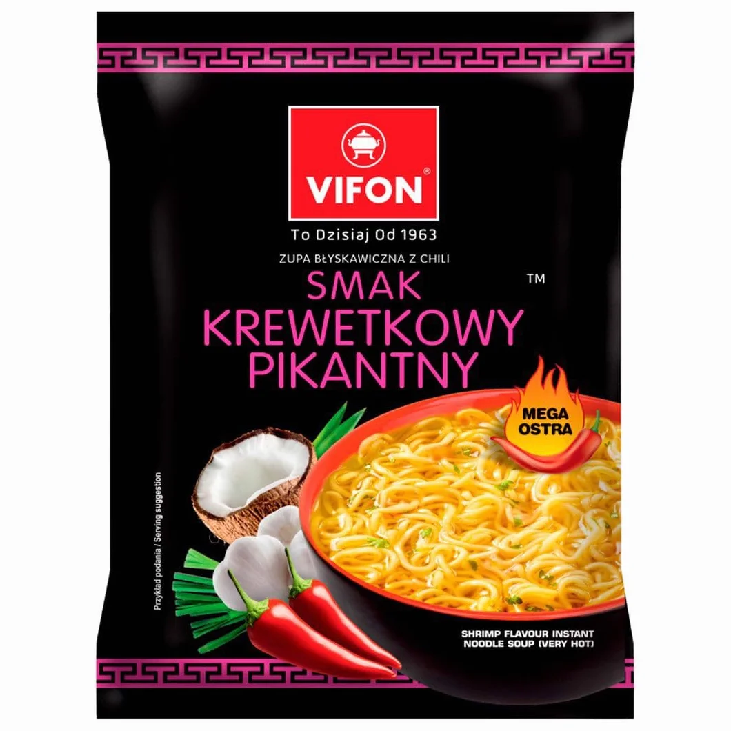Vifon Zupa błyskawiczna krewetkowy pikantny 70 g
