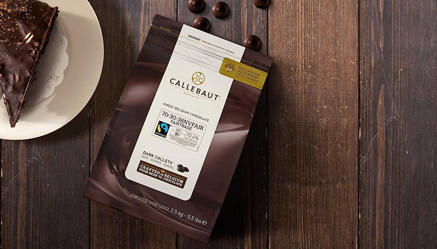 CALLEBAUT Receptura nr 70-30-38, gorzka czekolada, 70,5% kakao, 2,5 kg