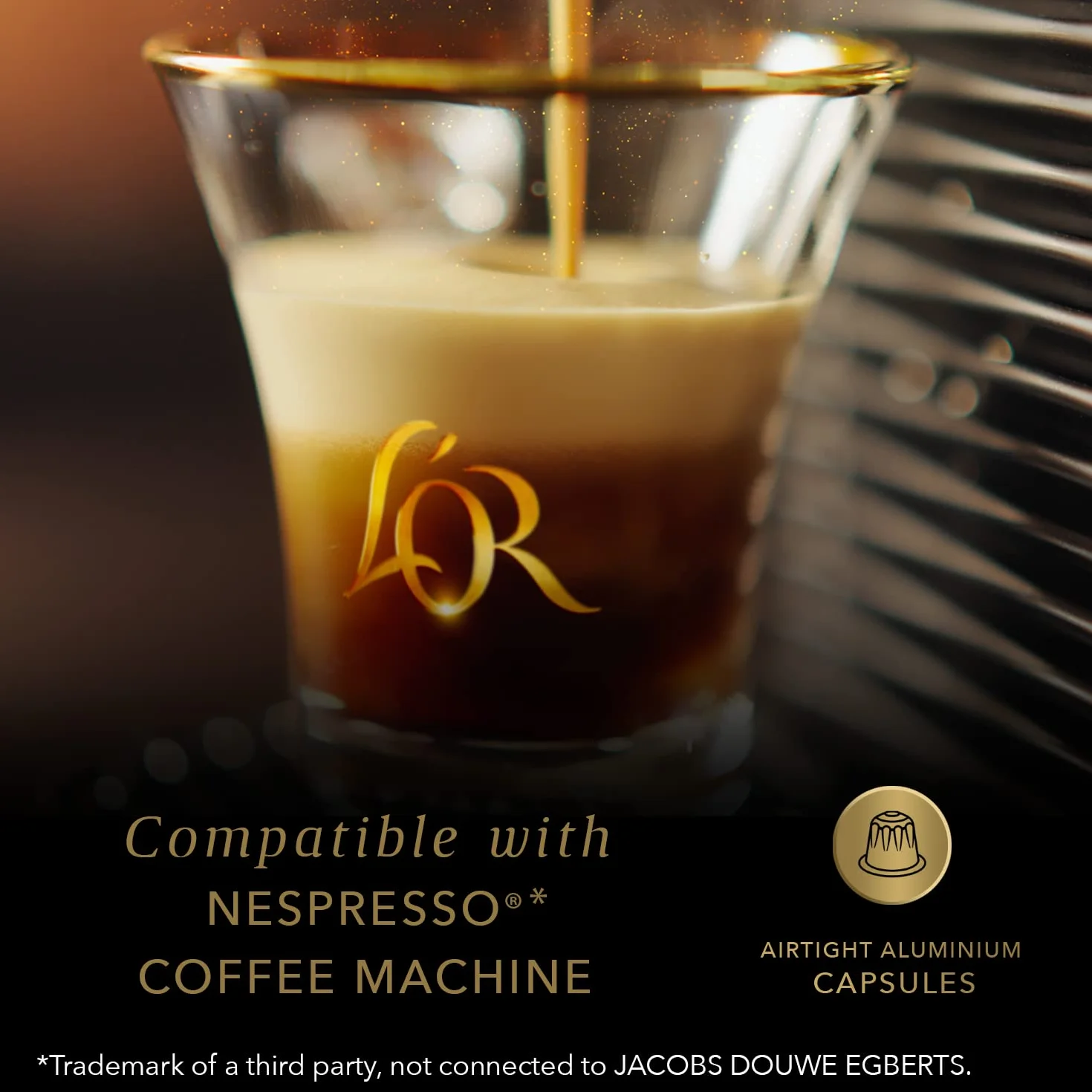 L'OR Ristretto (104 g), 20 szt. kapsułek do kawy Lor, kompatybilne z Nespresso, mocny aromat, zrównoważona uprawa