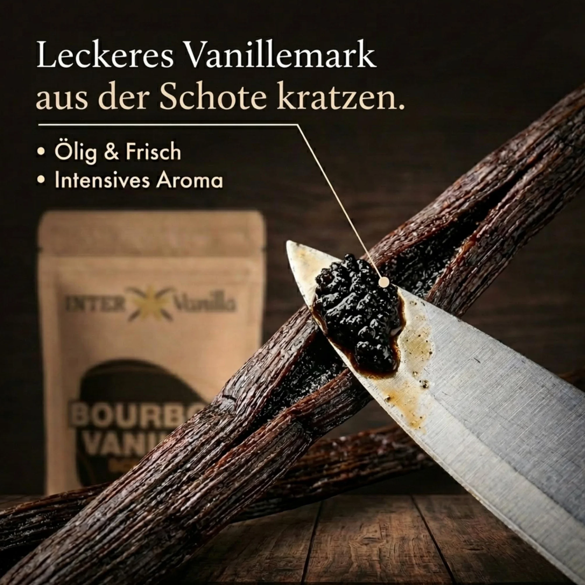 InterVanilla Bourbon laski wanilii 10 sztuk, 12-13 cm strąki wanilii w jakości premium z Madagaskaru do pieczenia, gotowania i słodkich potraw. Waniliowe kapsułki