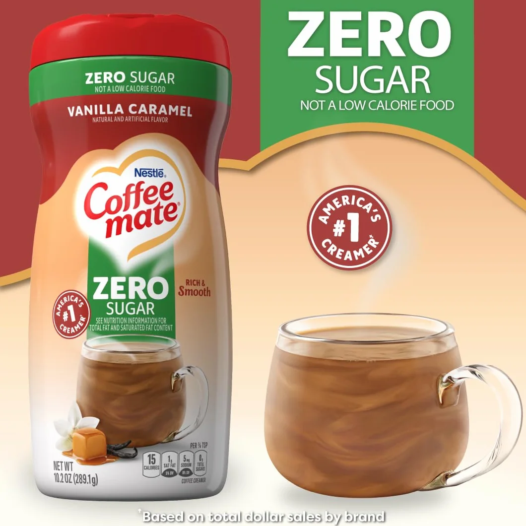 Nestle Coffee-Mate Vanilla Caramel Sugar Free, 1 opakowanie (1 x opakowanie 289 g)