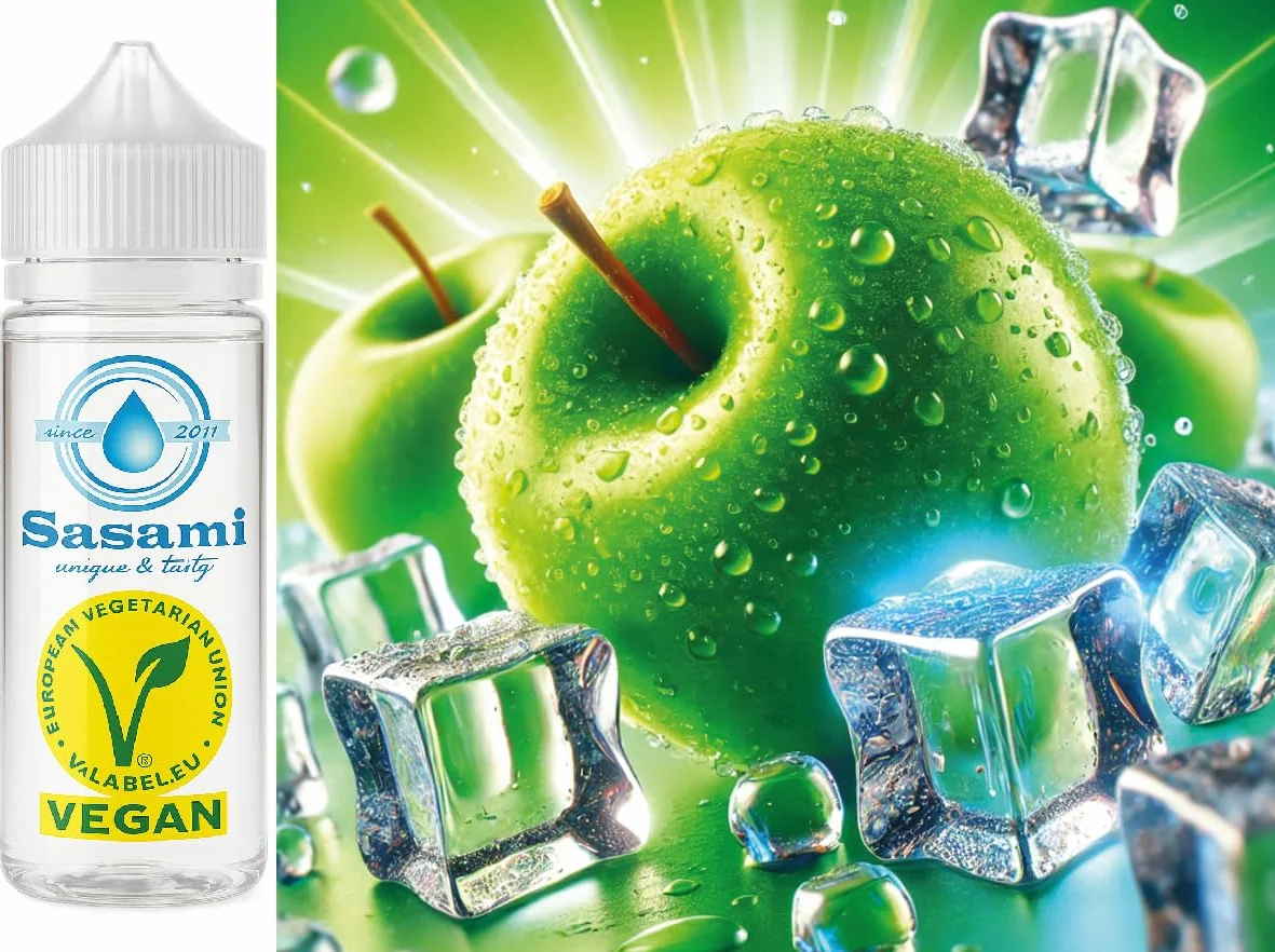 Chilled Green Apple – kwaśne zielone jabłko Ice aromat koncentrat – Wegański – Sasami – 10ml