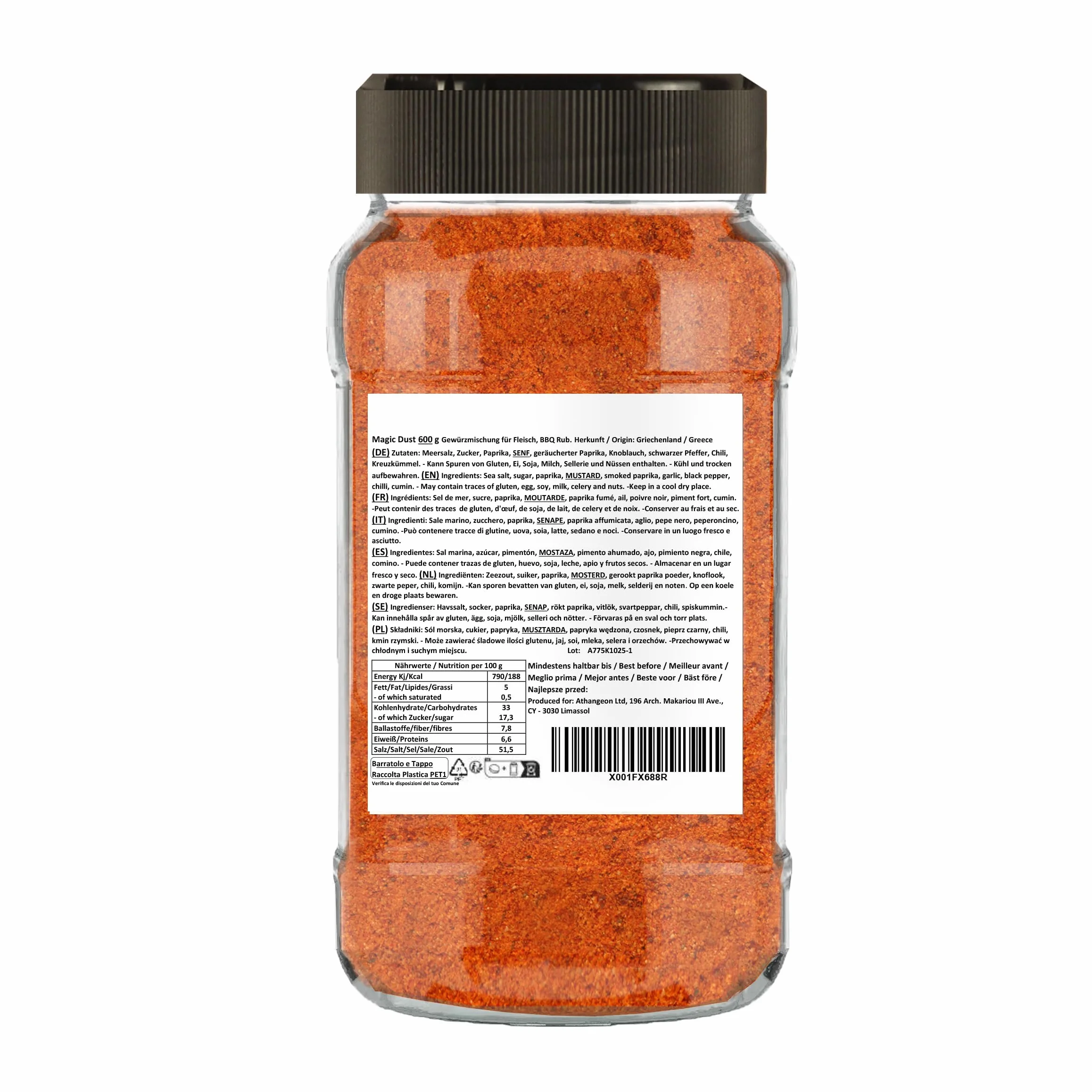 Minotaur Spices Magic Dust mieszanka przypraw | 600 g | marynata grillowa do mięsa, BBQ Rub
