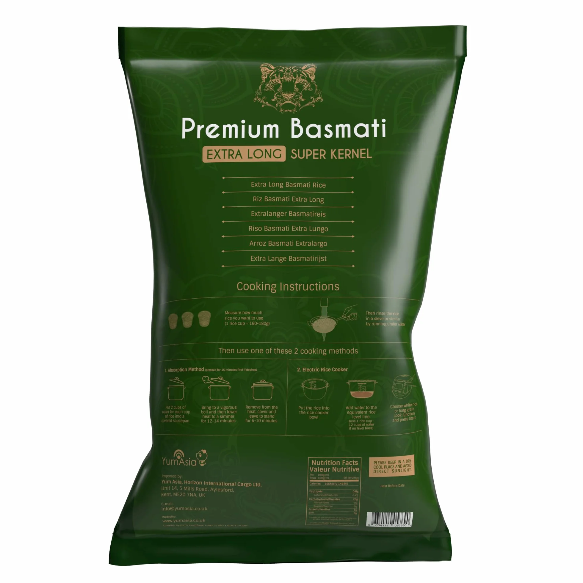 Yum Asia Super Kernel Premium Ryż Basmati 5kg