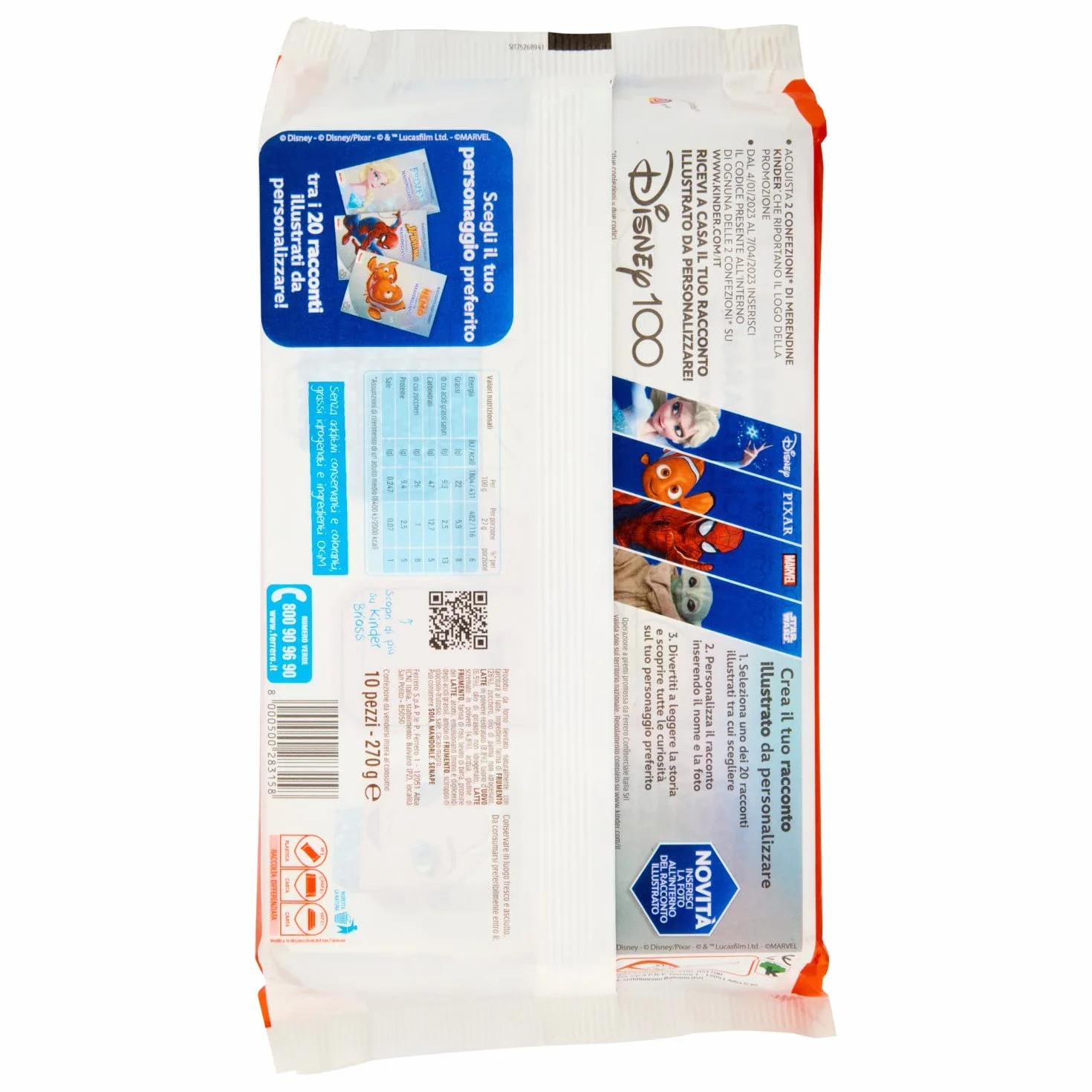 Kinder Brioss mleczna kanapka 10 sztuk Włochy