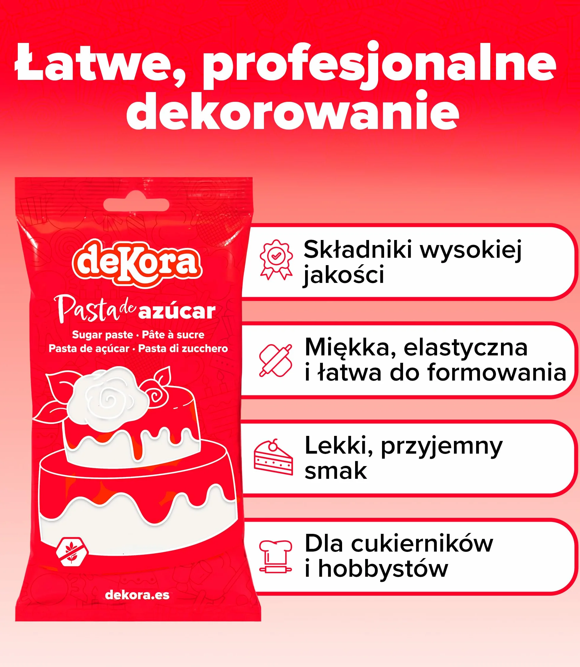 dekora – Masa cukrowa szmaragdowozielona 250 g | Fondant do tortów | Elastyczna i łatwa w użyciu | Bez glutenu, bez laktozy, Halal, Koszerna, odpowiednia dla wegetarian