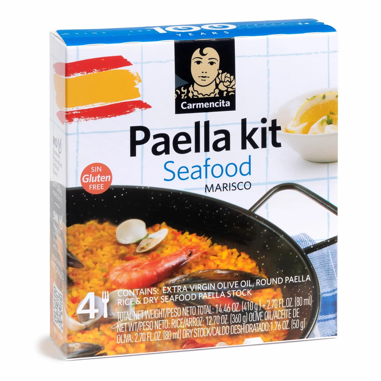 Carmencita Zestaw Paelli (opakowanie uzupełniające), oliwa z oliwek, ryż, mieszanka przypraw, 415 g