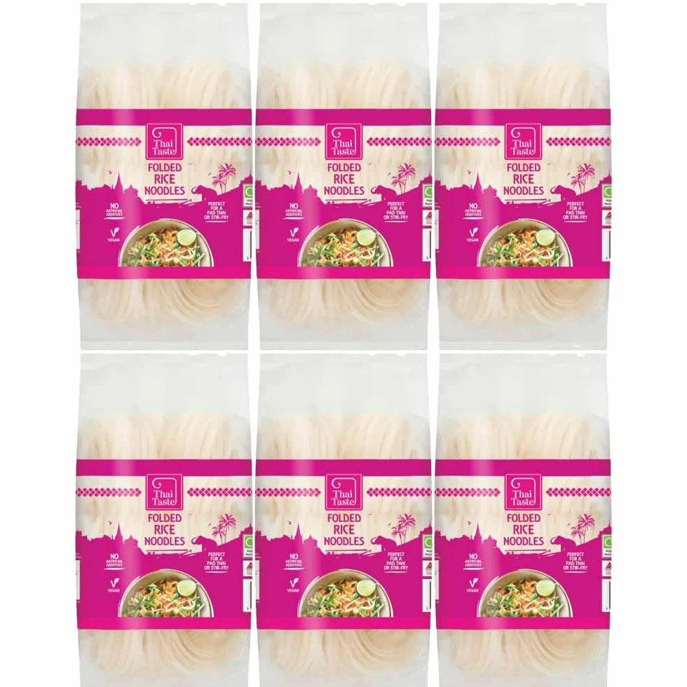 Thai Taste Składany makaron ryżowy 200 g opakowanie 6 szt.