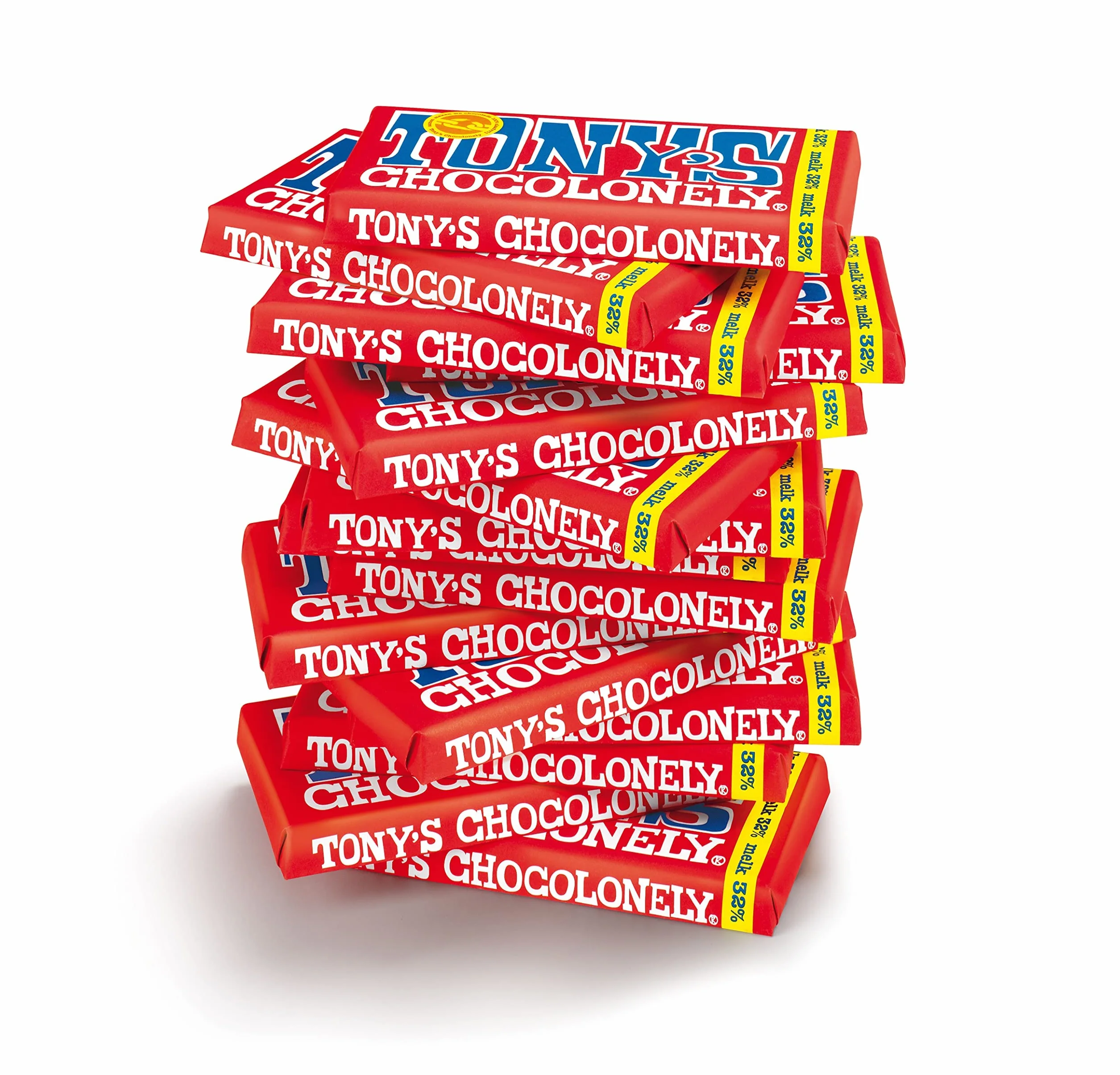 Tony's Chocolonely - czekolada mleczna 32% - tablica czekolada - 180 gramów - Belgium Fairtrade Chocolate