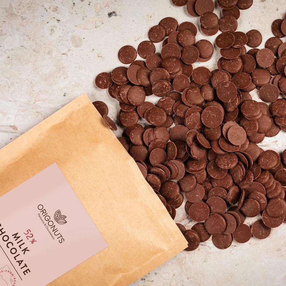 ORIGONUTS Dropsy Czekoladowe Czekolada do Topienia 52% Czekolady Mlecznej 1kg