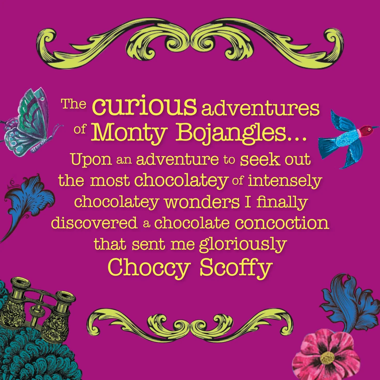 Monty Bojangles Choccy Scoffy trufle pralinowe posypane kakao, 2 x 150 g, czekoladowy zestaw prezentowy, trufle czekoladowe o niebiańskim smaku czekolady, nagradzany luksusowy prezent z pralin