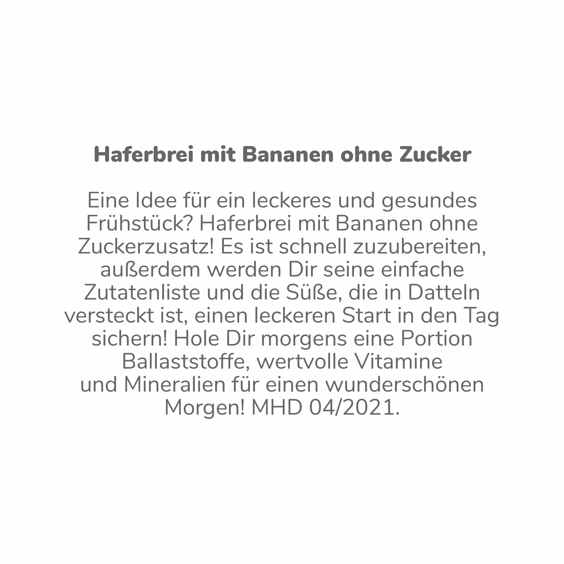 OneDayMore Owsianka Bananowa Bez Dodatku Cukru | Refill 4-pak x 450 g | Płatki owsiane z liofilizowanym bananem i inuliną z korzenia cykorii | Szybkie śniadanie