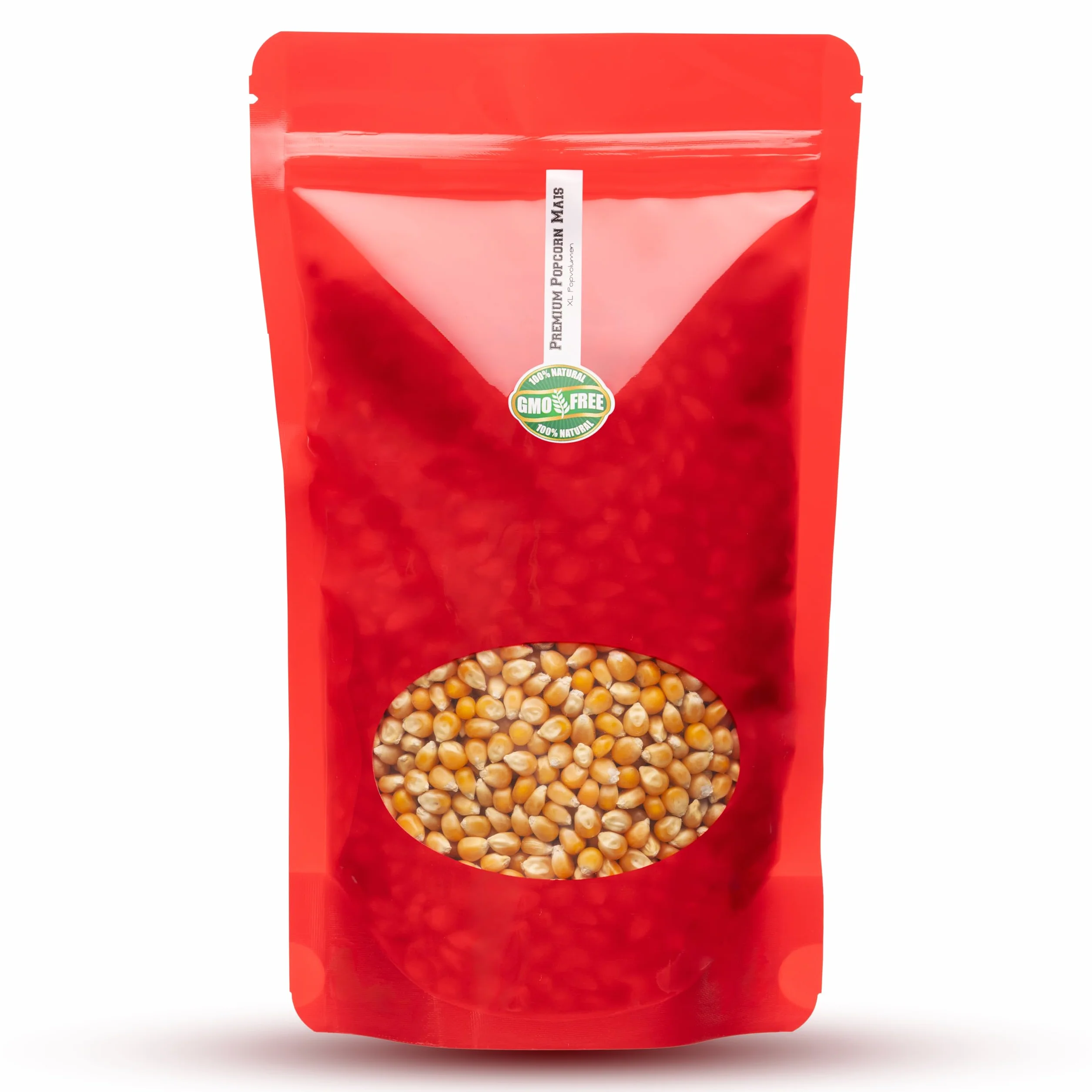 Premium Mushroom Popcorn kinowy 1 kg worek XL 1:46 Premium współczynnik ekspansji w ponownie zamykanym woreczku, bez GMO