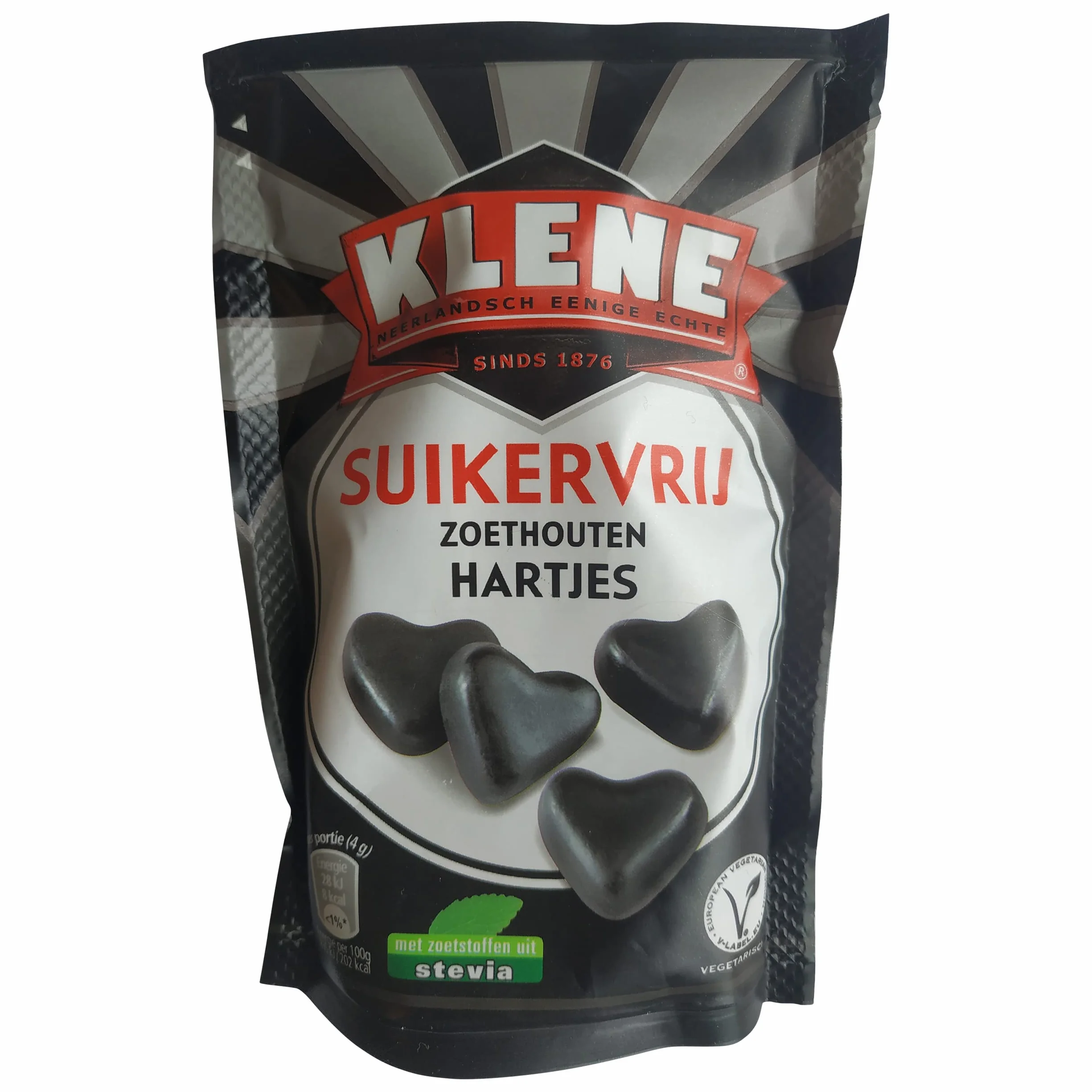 Klene Lukrecja | Lukrecja bez cukru | Słodka lukrecja holenderska w kształcie serca | Holenderska Lukrecja | Klene Lukrecja | Torba 105 g