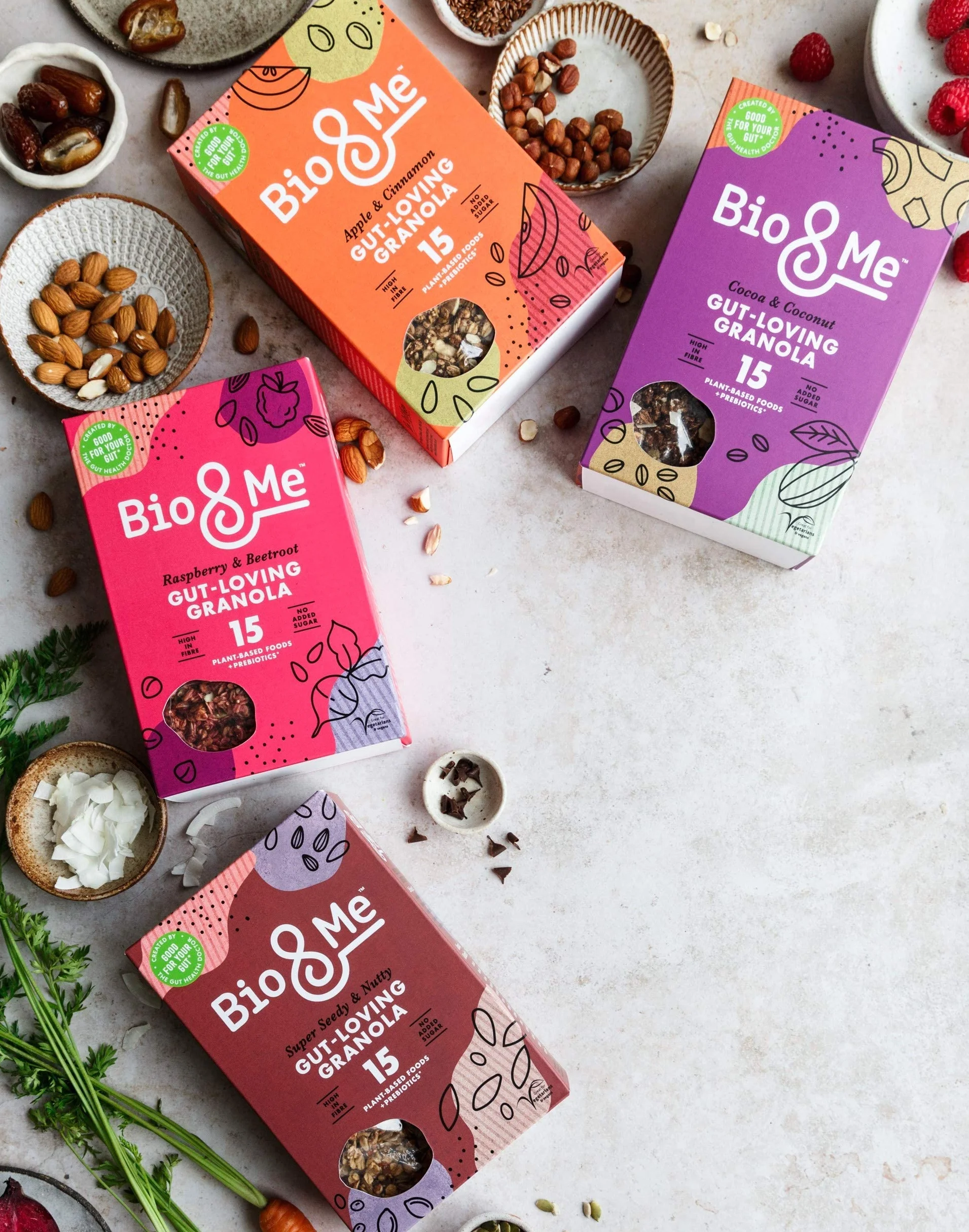 Bio&Me Super seedy and Nutty Granola wegańska bez dodatku cukru 360 g