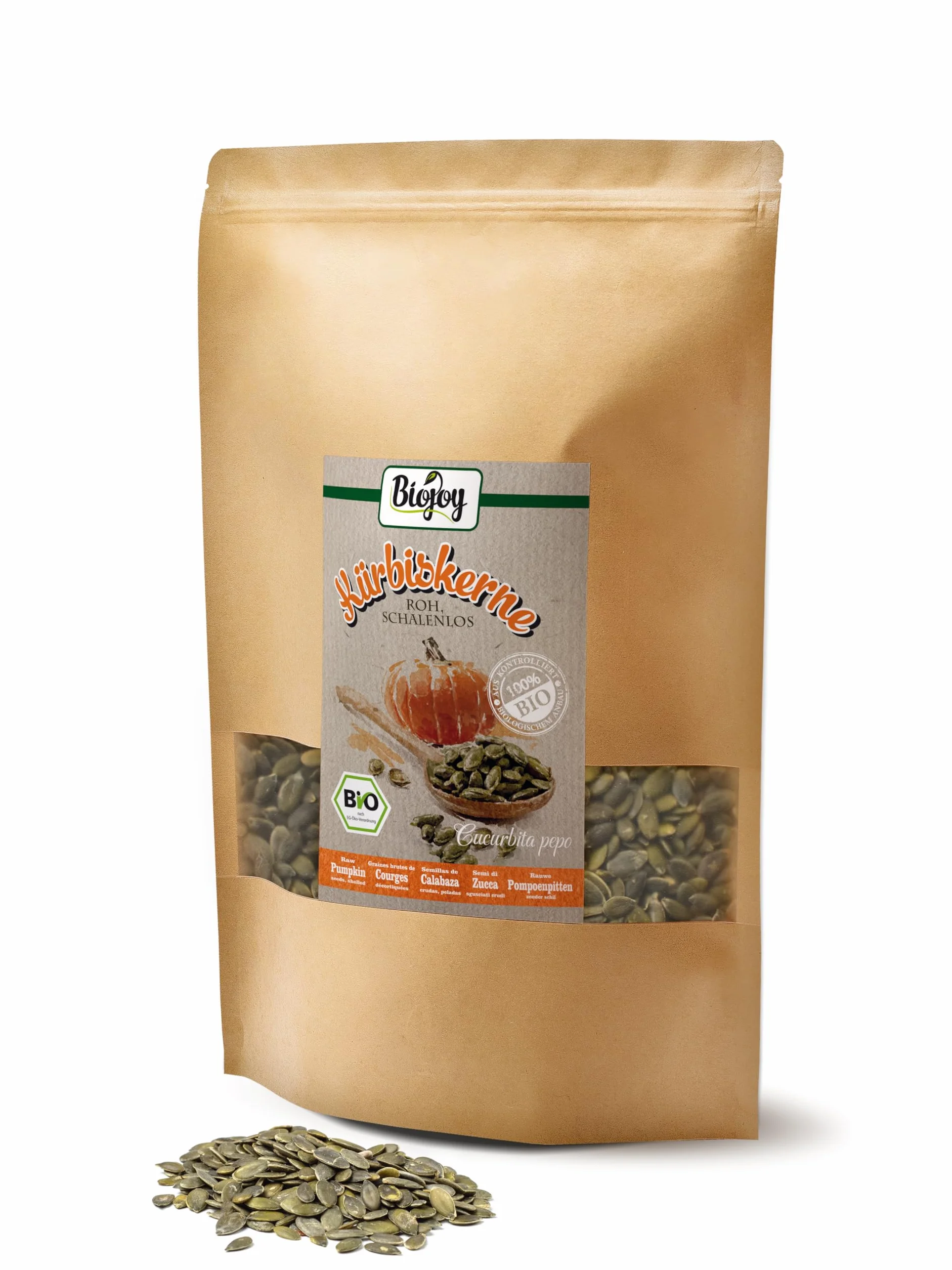 Biojoy BIO-Pestki z dyni bezłuskowej, naturalne, niesolone 2 kg